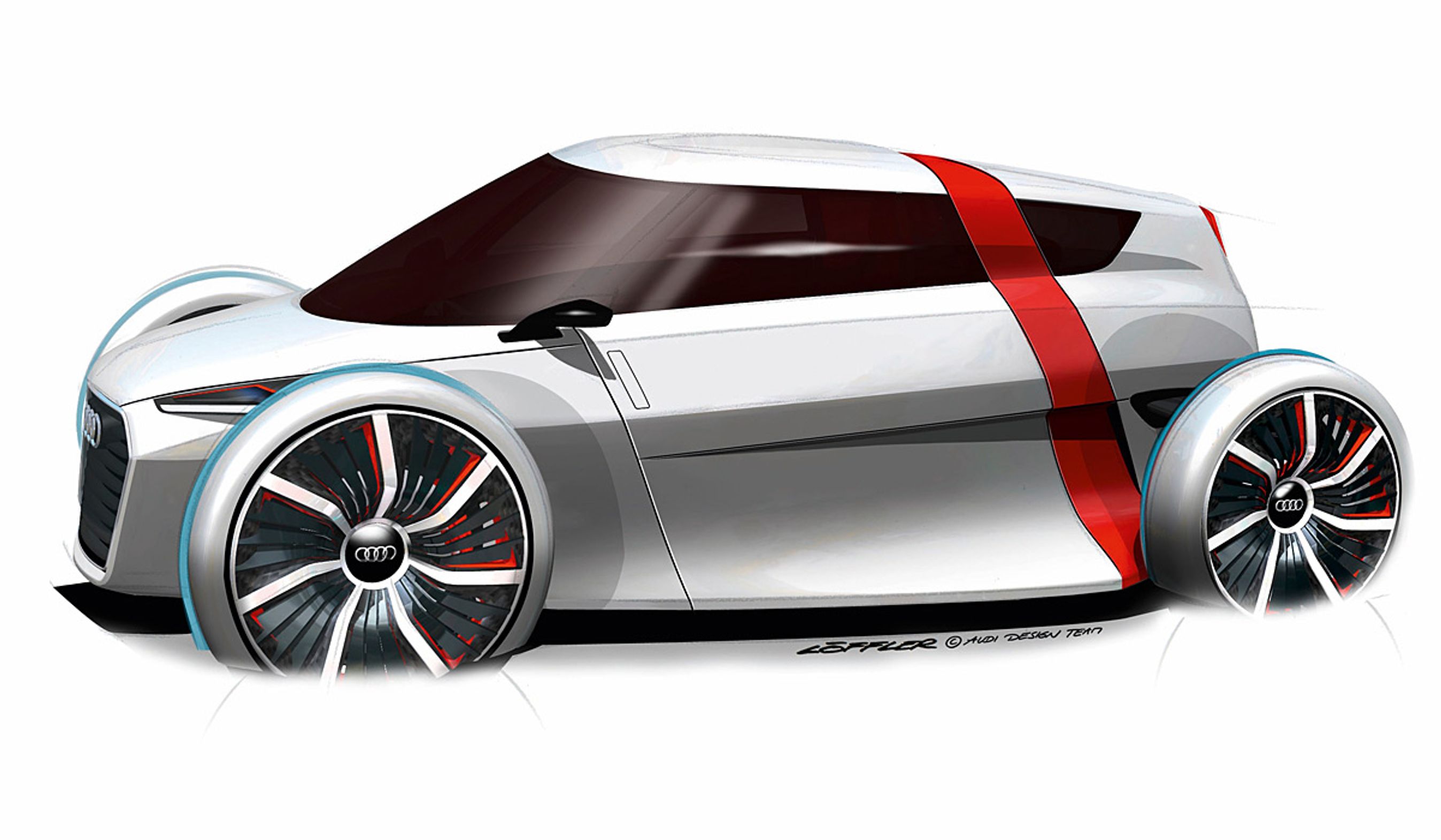 Audi Urban Concept er faktisk en miljøvenlig bybil, men fremstår som en fræk sportsvogn.