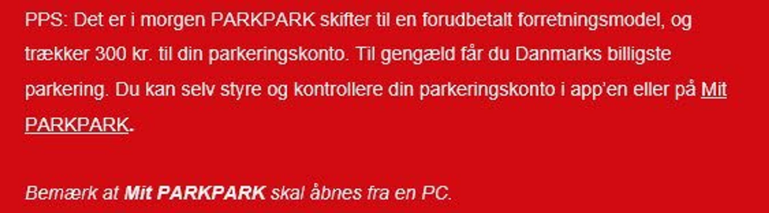 FDM kritiserer ParkParks kommunikation om sin nye forretningsmodel. 
