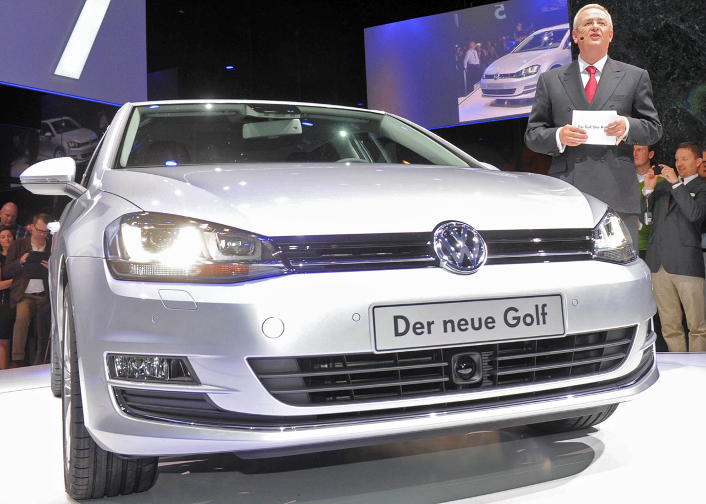 Volkswagen-koncernchef Martin Winterkorn stod selv for præsentationen af bilnyheden, Europas mest solge bilmodel.