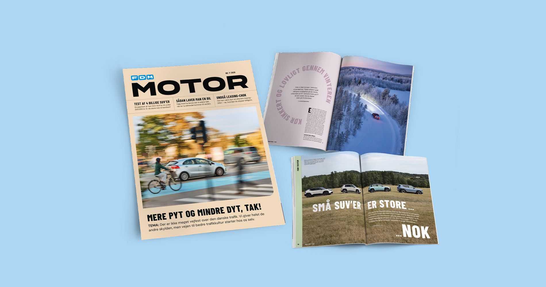 Forside og opslag fra Motor 7/2026