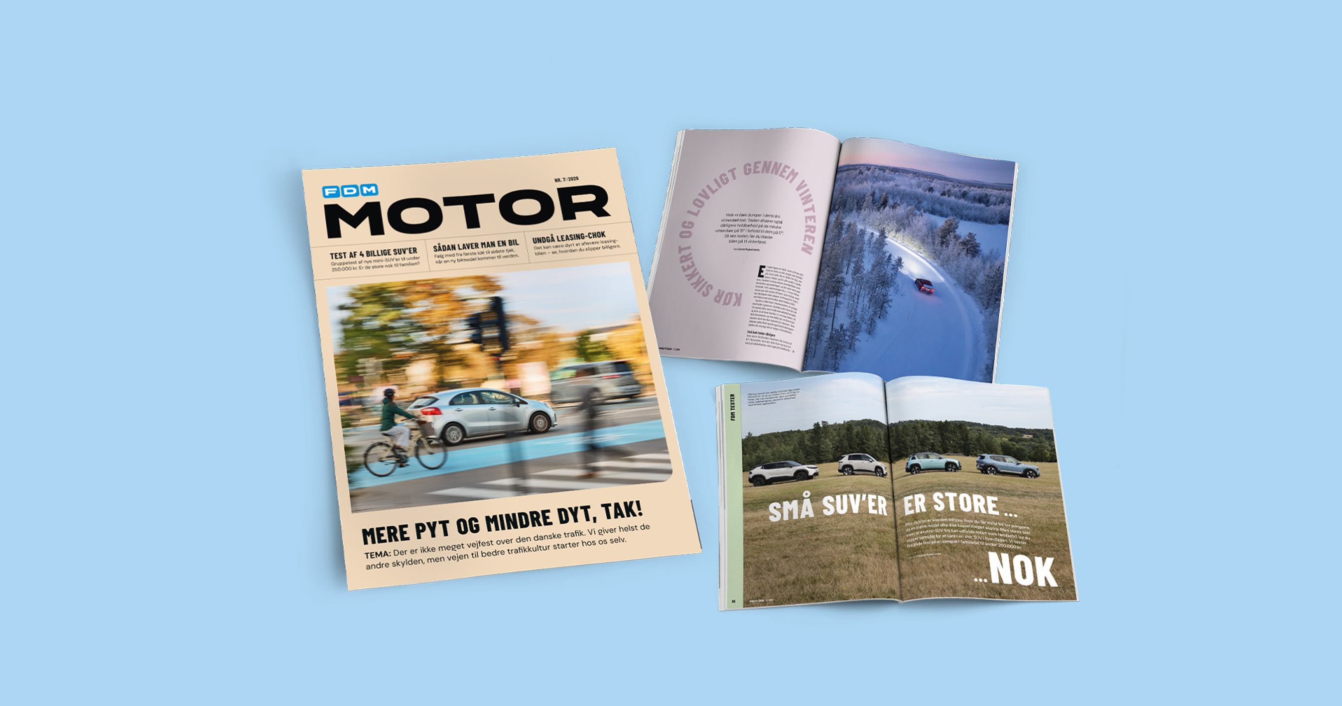 Forside og opslag fra Motor 7/2026