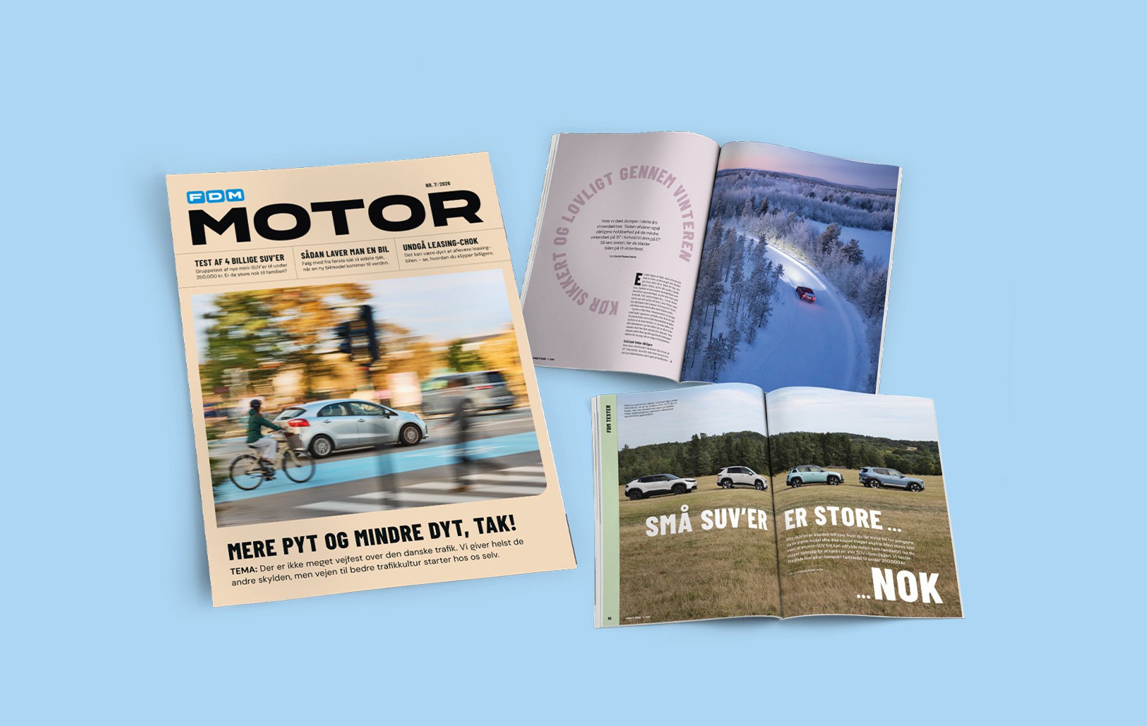 Forside og opslag fra Motor 7/2026