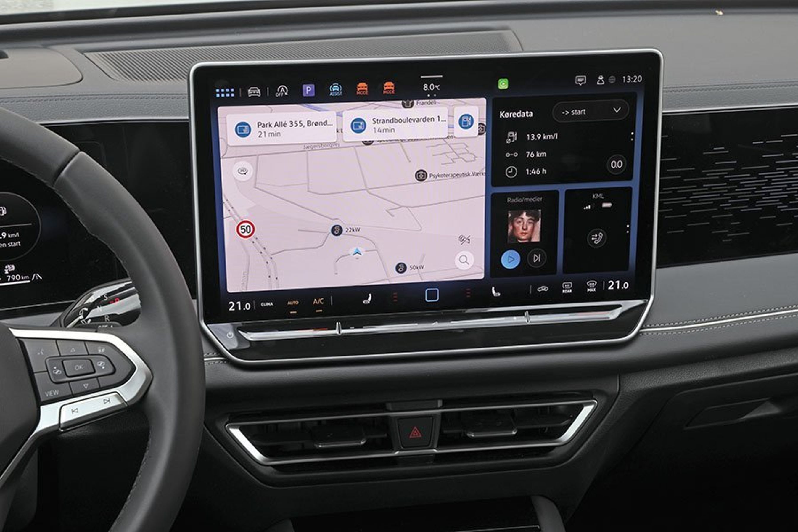 Stor skærm i VW Tiguan