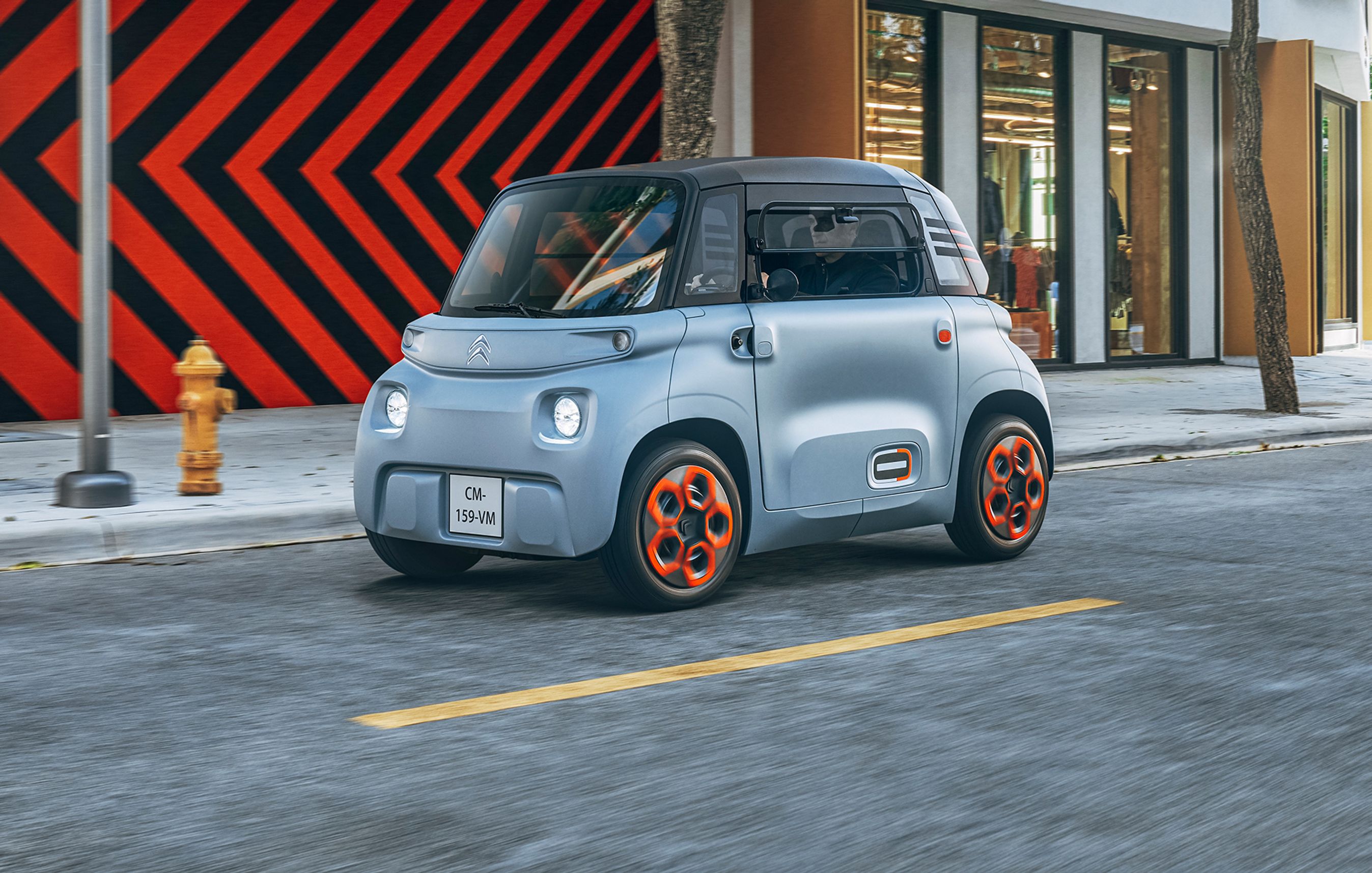 Citroën Ami er en meget lille elbil. Nærmest ikke en bil.