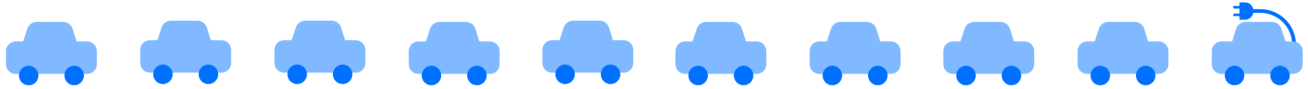 Illustration af biler på række