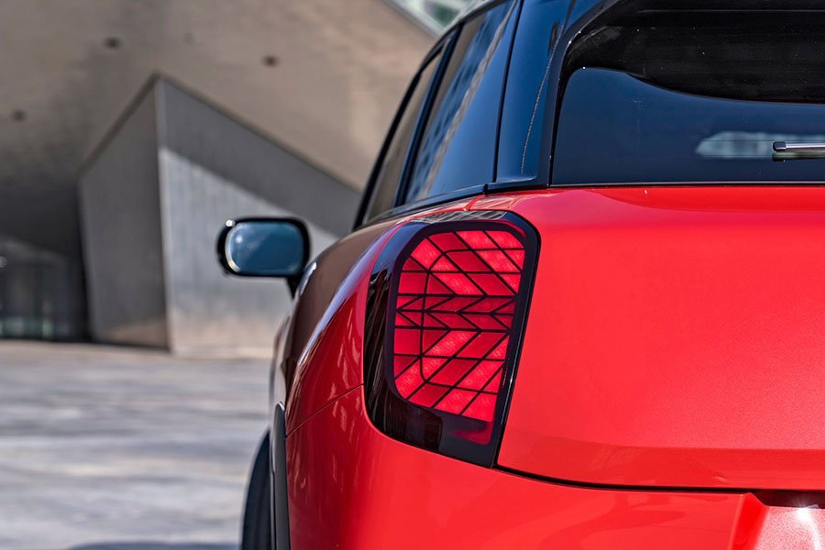 Baglygte på en Mini Aceman