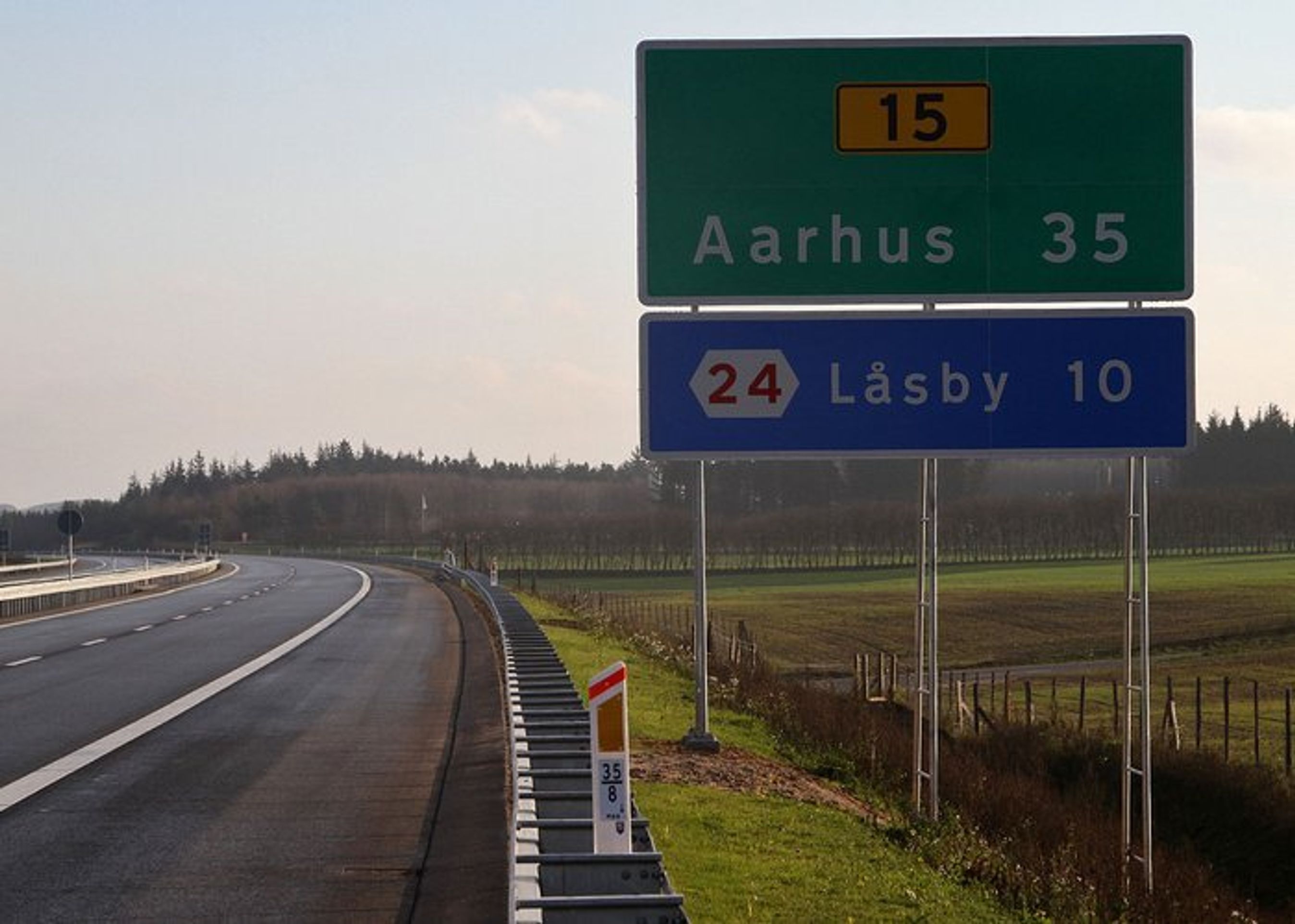 Med de 11 km ny motorvej er turen mellem Aarhus og Silkeborg blevet omkring ti minutter hurtigere.  Foto: Torben Arent, FDM