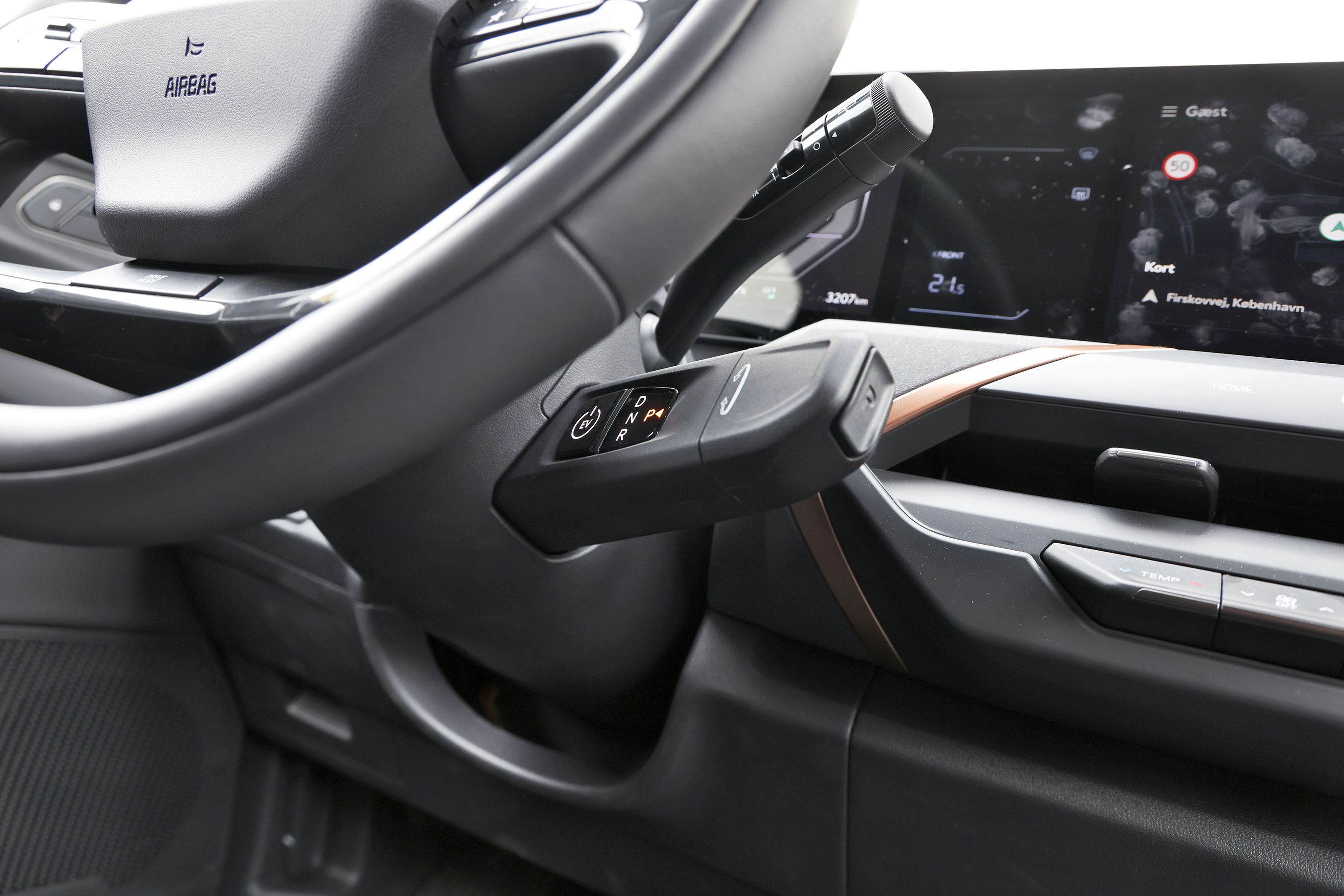 Gearvælgeren Kia EV5 Long Range Prestige 2026.
