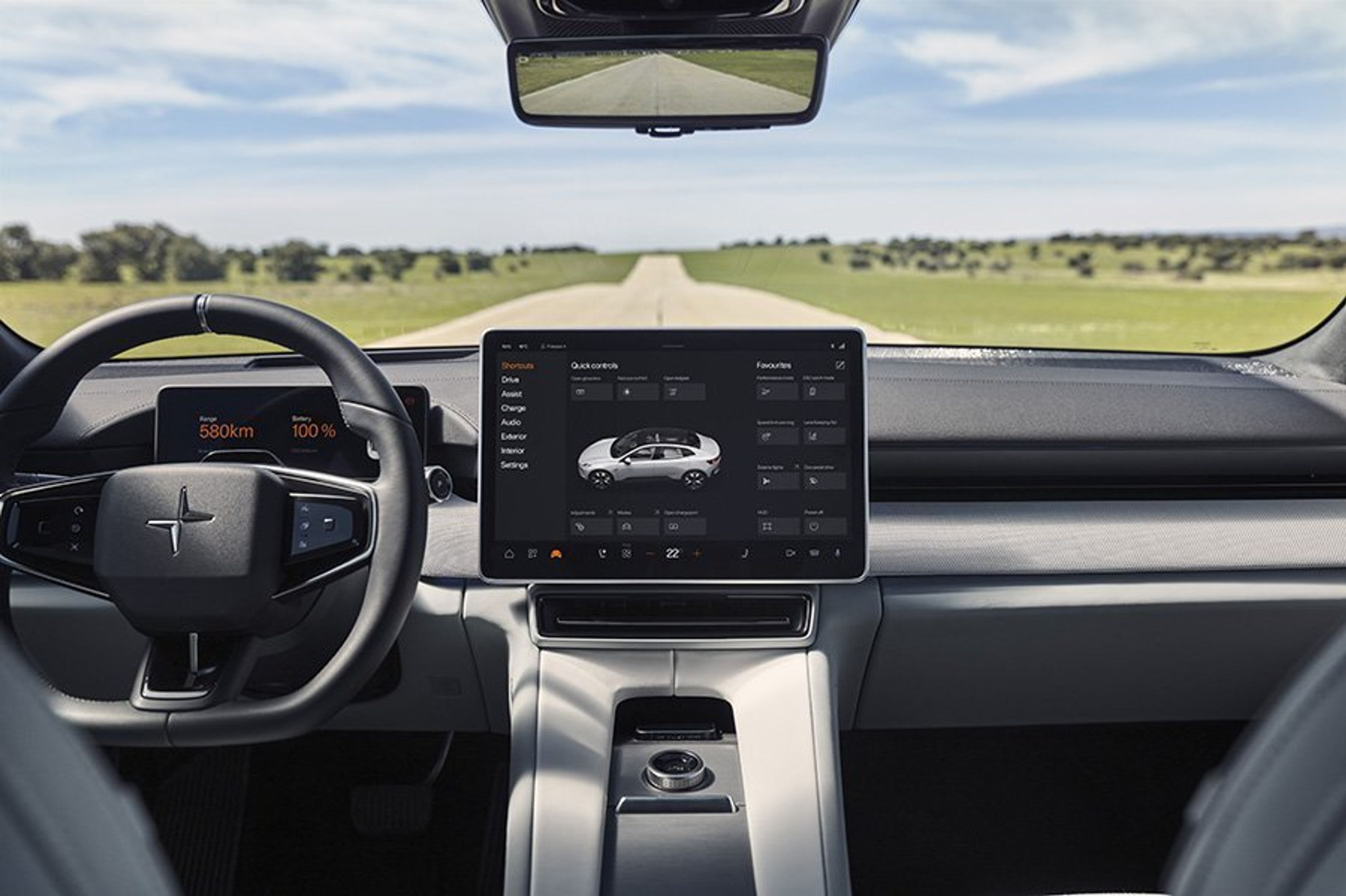 Kabinen i en Polestar 4