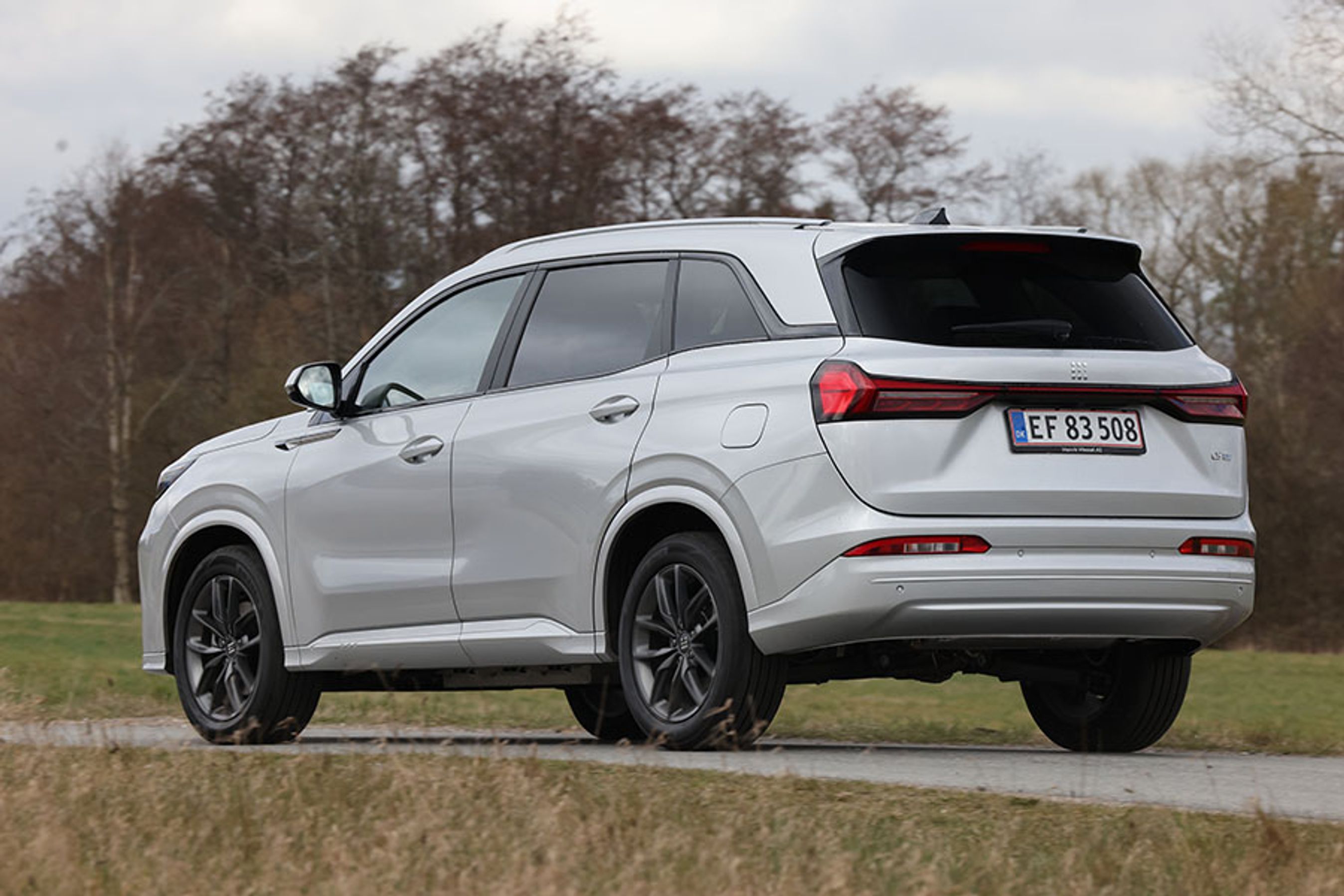 Den store SUV er høj og har en fremtoning, der ikke stikker ud i gadebilledet. Der er syv sæder, men pladsen ved tredje sæderække er begrænset, så betragt den mest som en 5+2 personers bil.