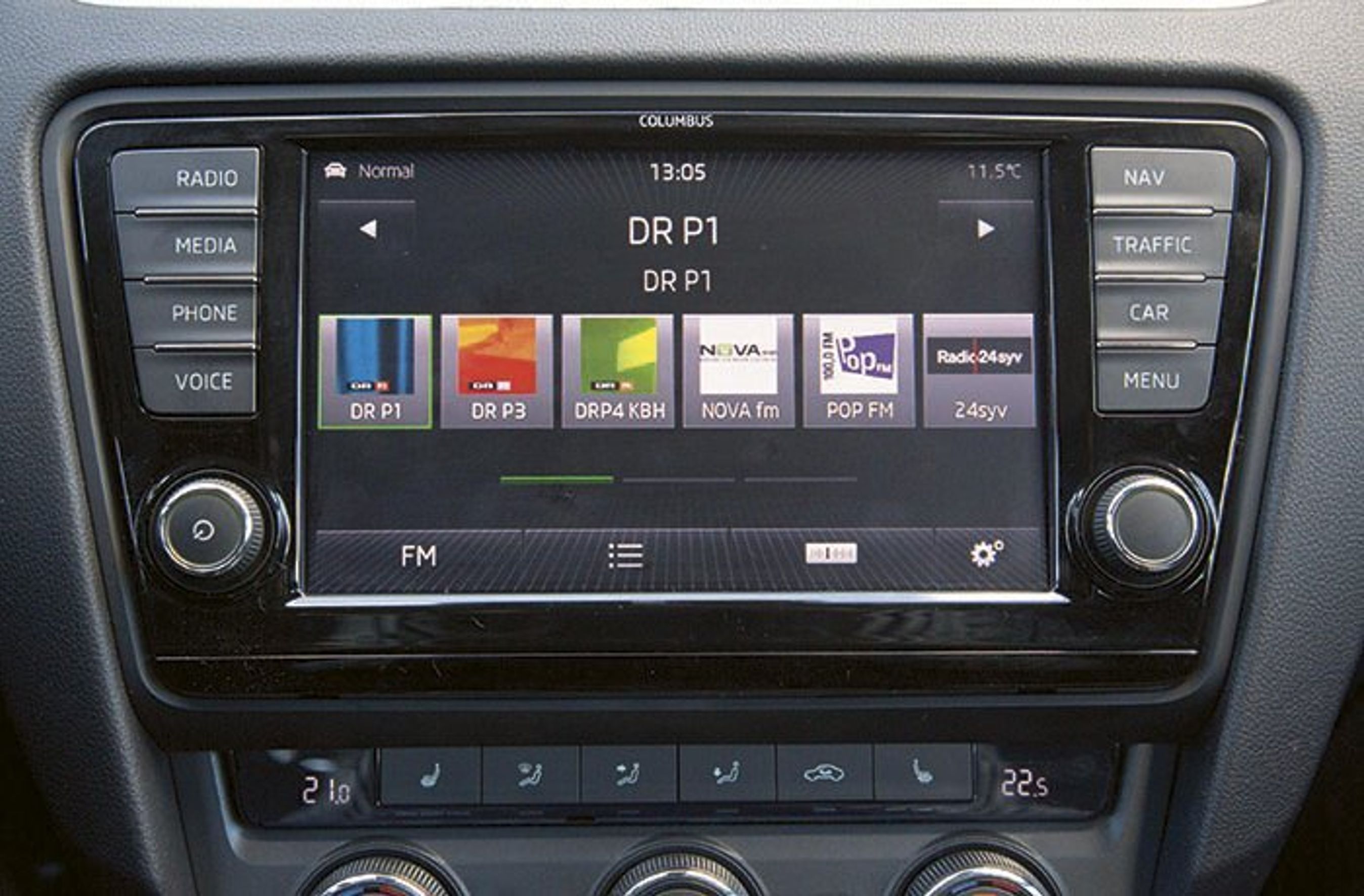 Skoda Octavia skærm