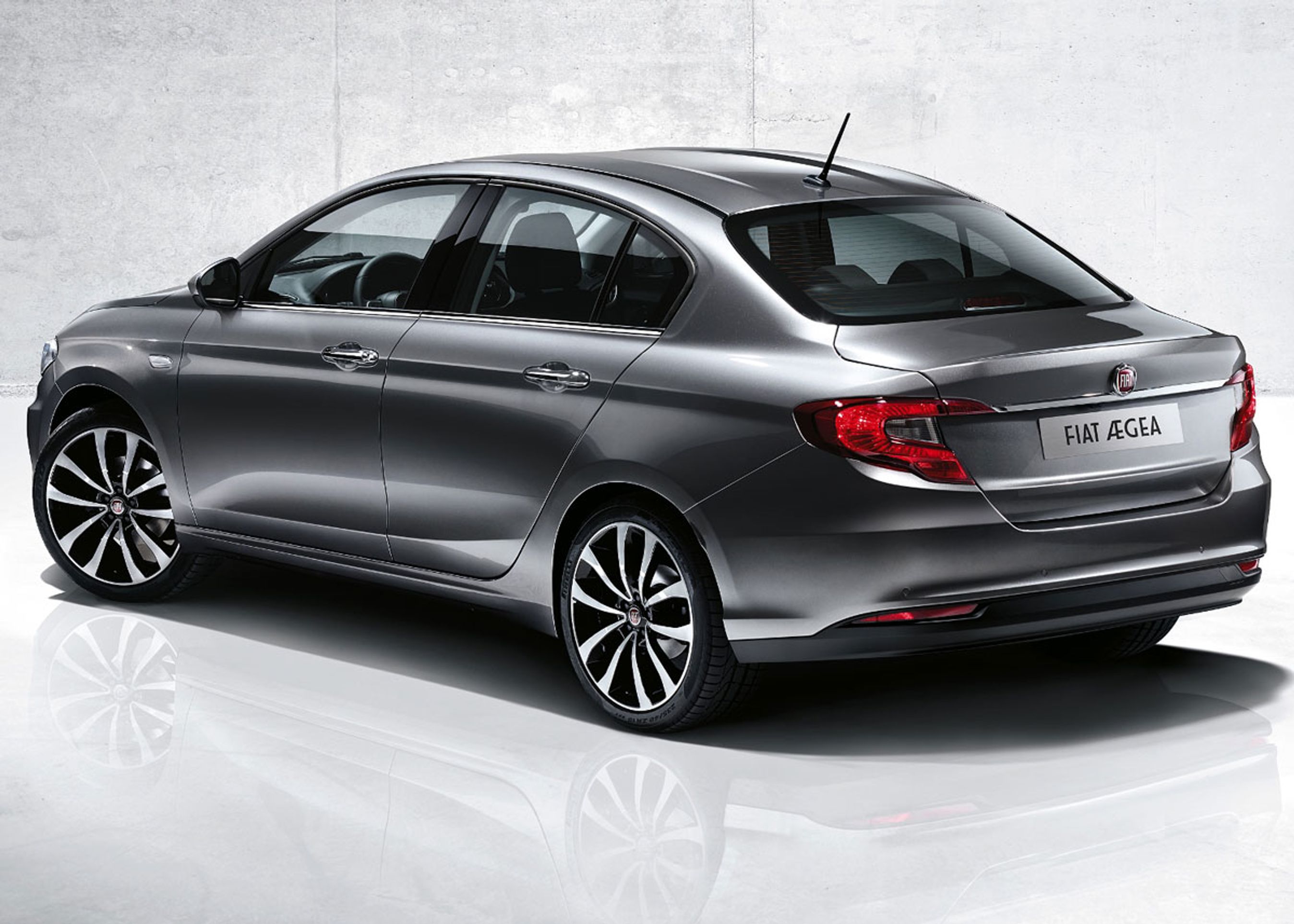 Ægea har et gennemgående bånd, som strækker sig hele vejen op over bilens tag og skaber en kontinuerlig, ensartet linje.