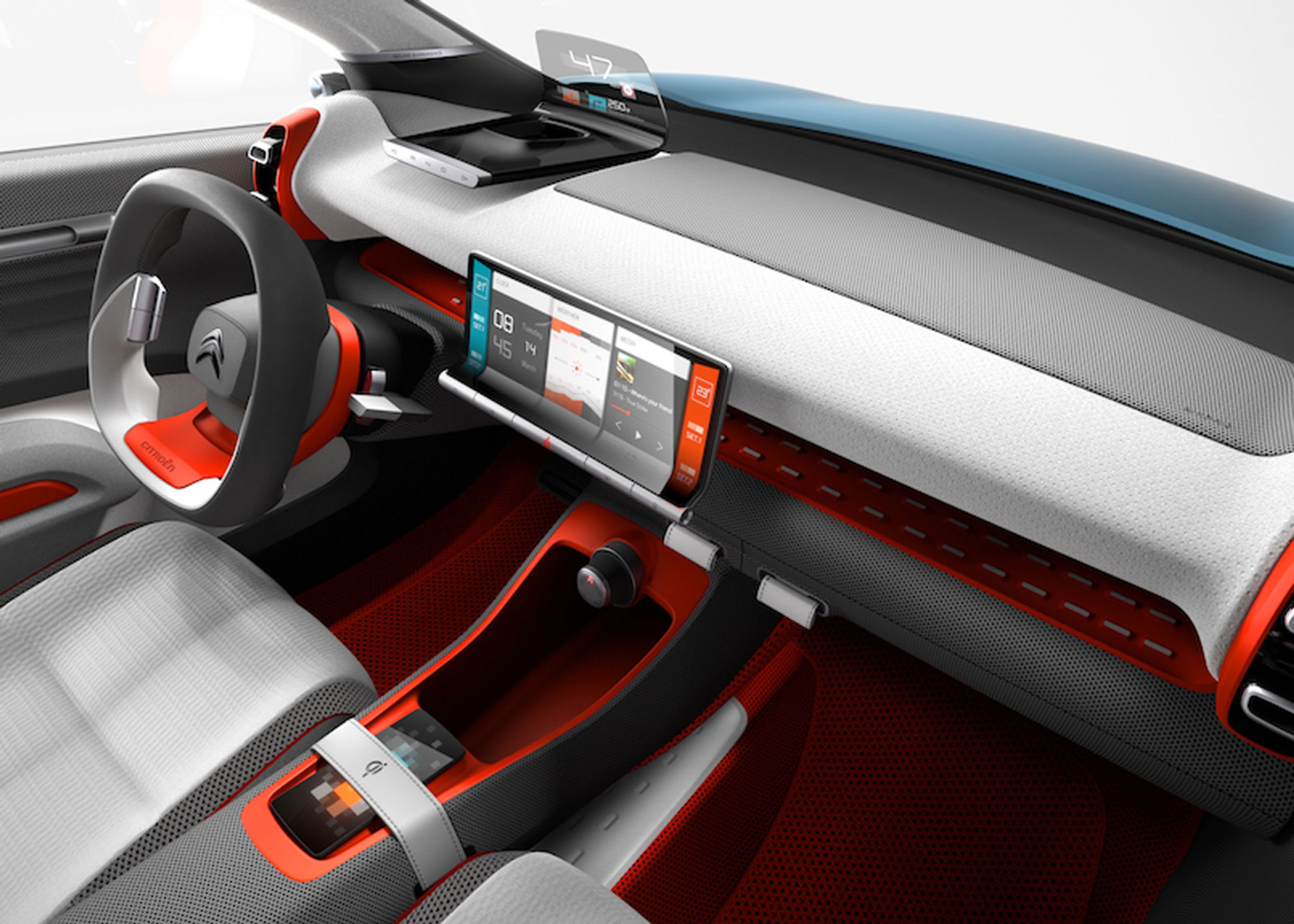 Indretningen i konceptbilen har en del ligheder med C4 Cactus.