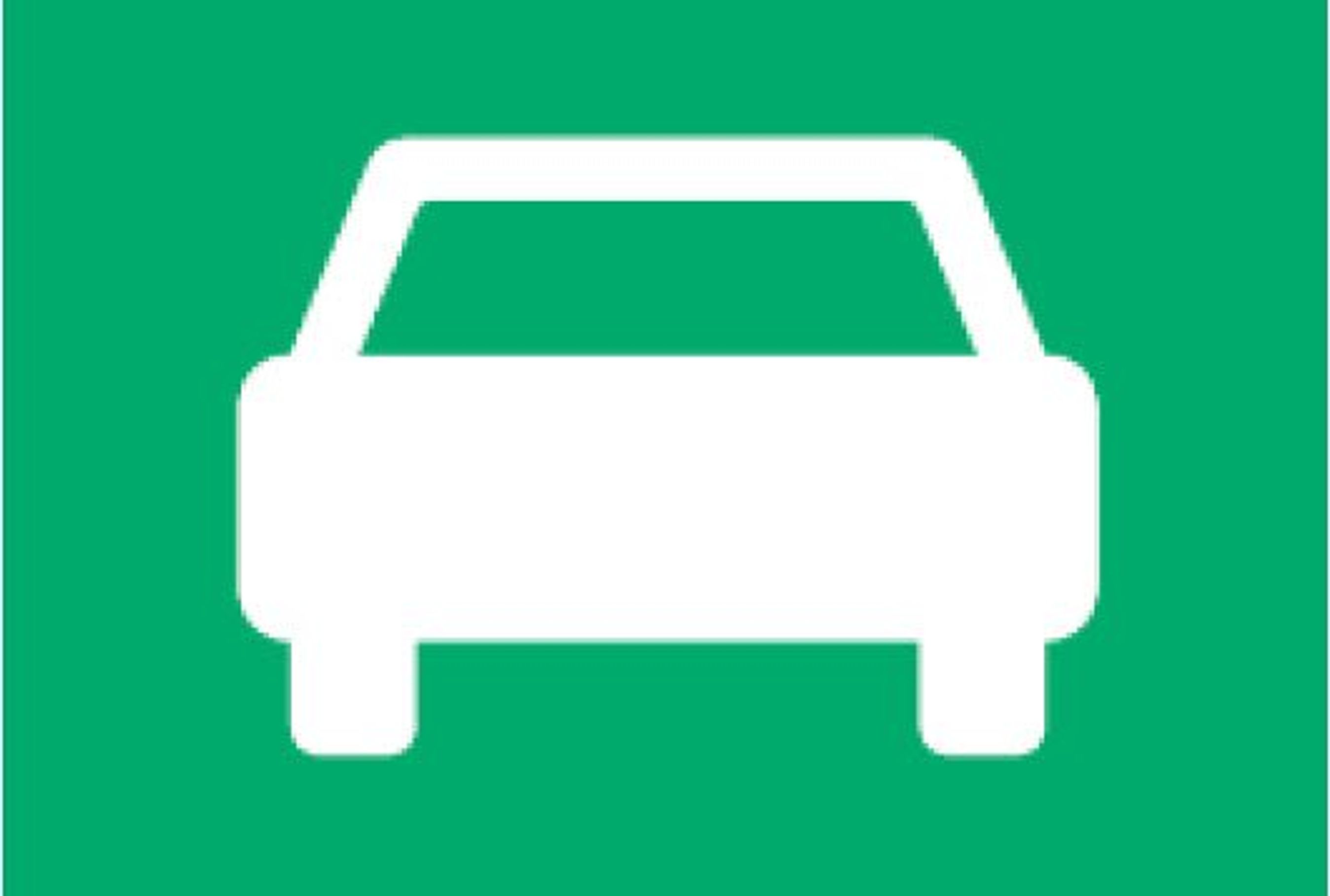 Dette grønne icon skal i busbanen for at elbiler og lavemissionsbiler må køre der