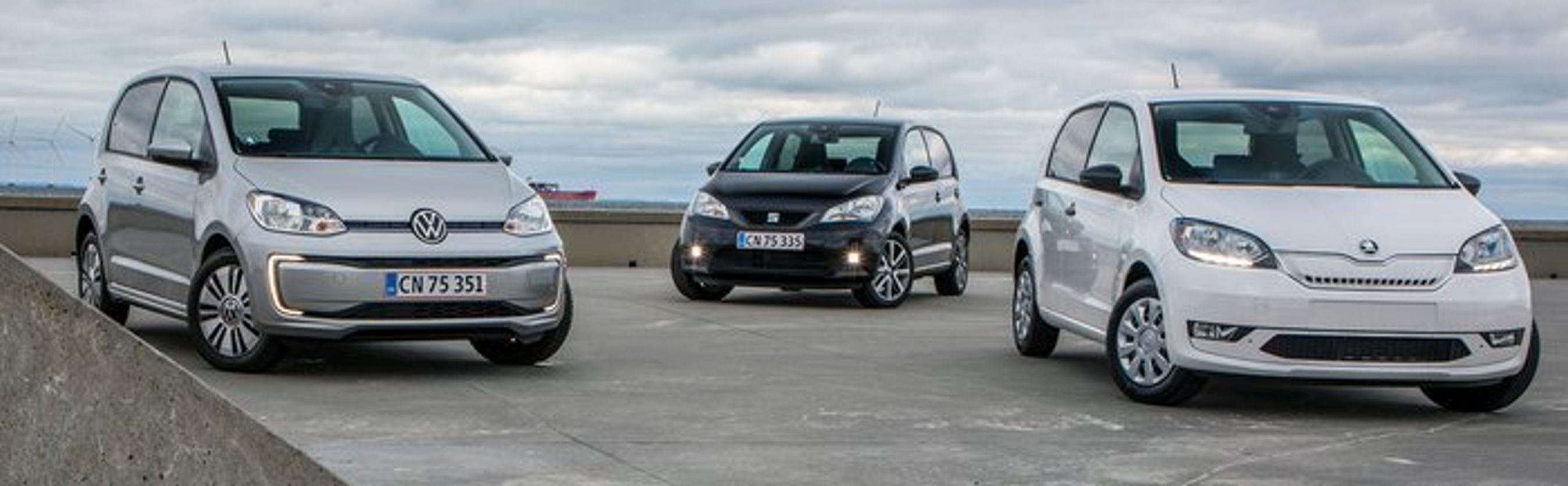 De tre elektriske mikrobiler koster 150.000-160.000 kr. og har en stærkt forbedret rækkevidde i forhold til den første VW e-Up.