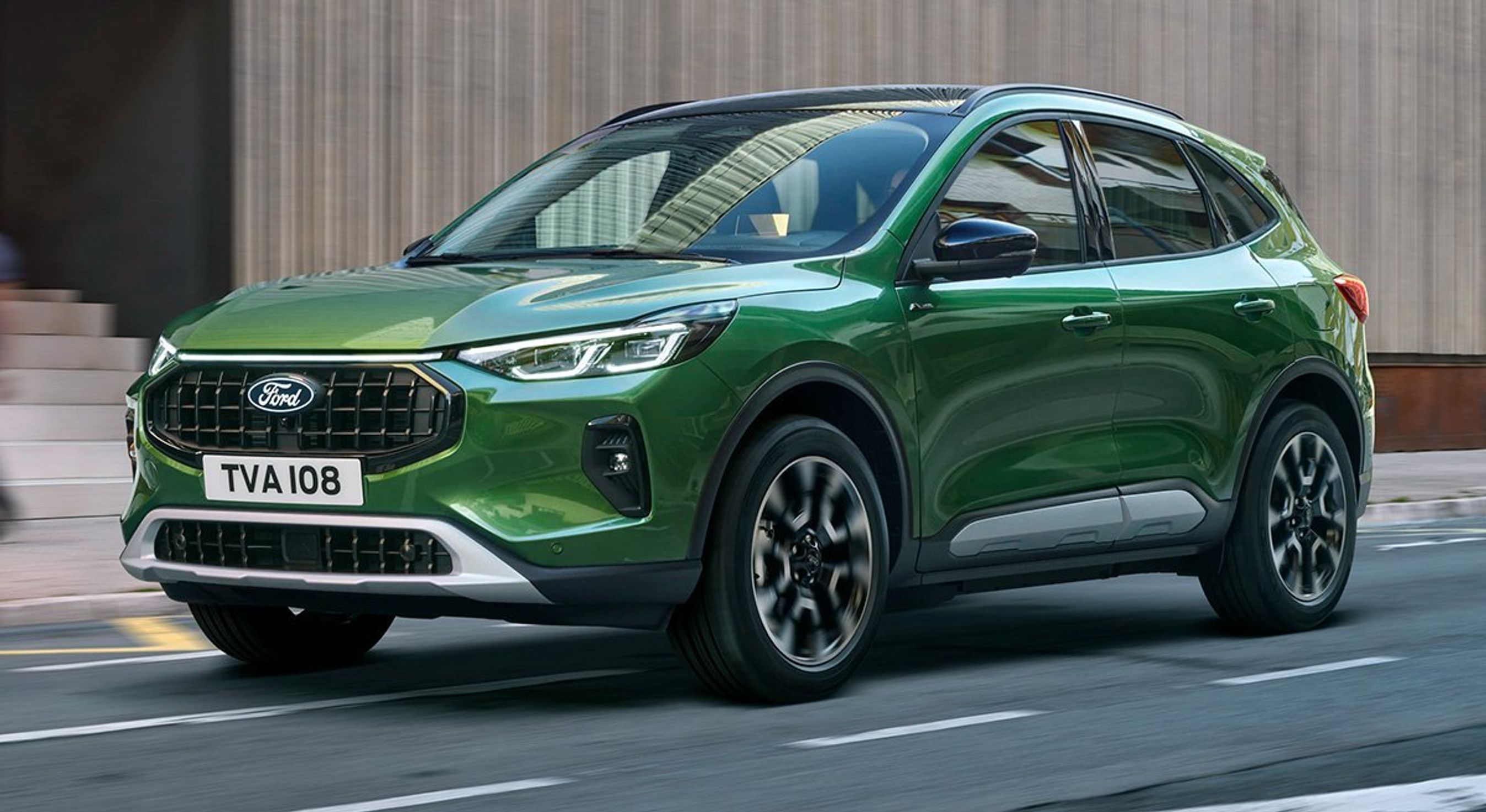 Den opdaterede Ford Kuga forfra.