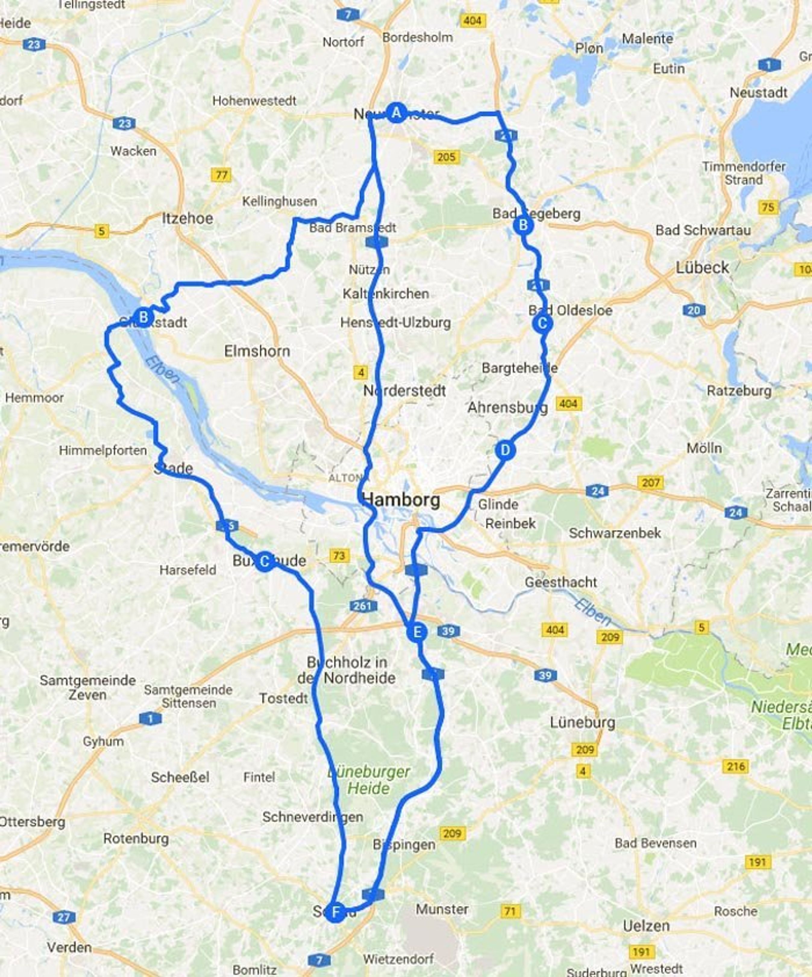 Der findes alternativer, hvis trafikken på A7 går helt i stå. 