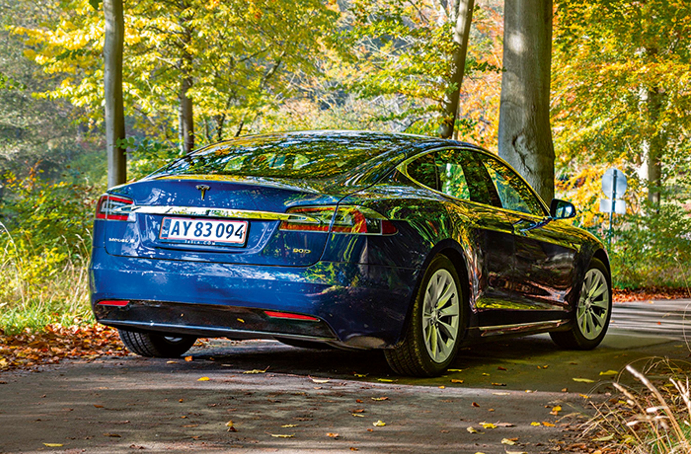 Tesla Model S bagfra