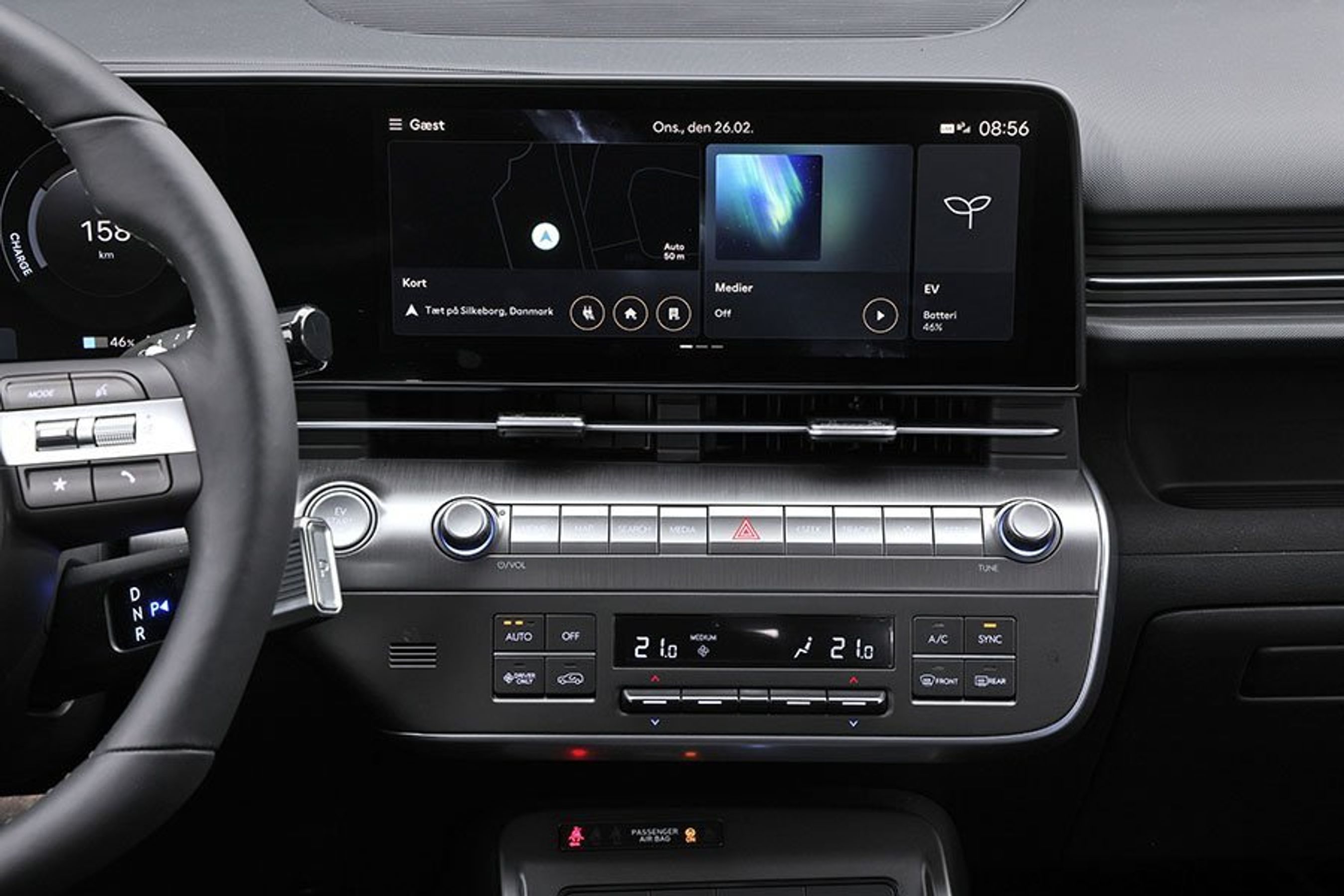 Skærm i en Hyundai Kona