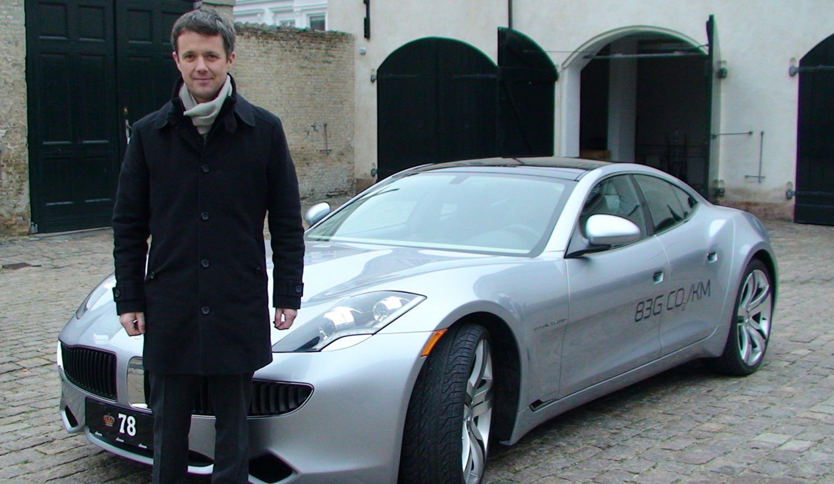 Kronprins Frederik prøvekørte allerede i december 2009 en prototypeudgave af Fisker Karma.