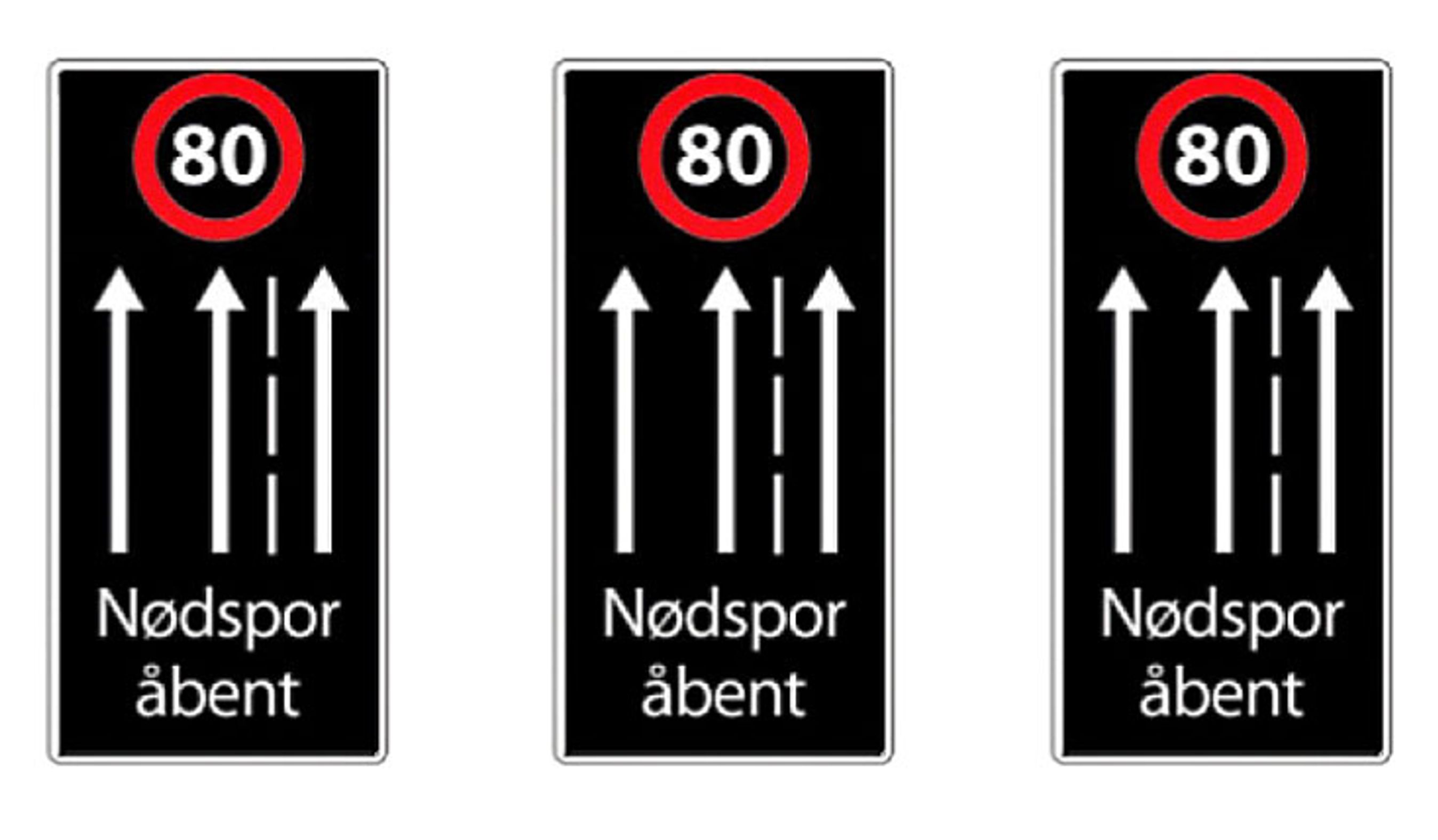 Nye skilte vil fra december give bilister lov til at bruge nødsporet.