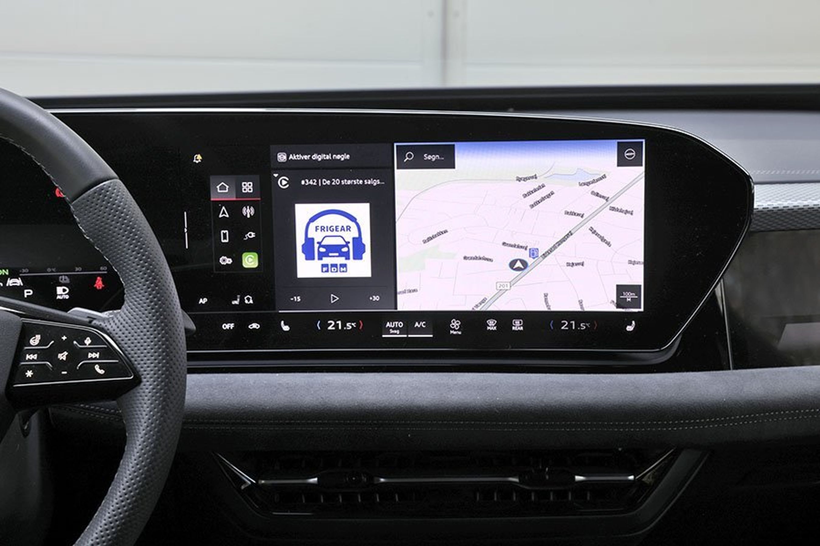 Stor skærm i en Audi A6 e-tron Sportback