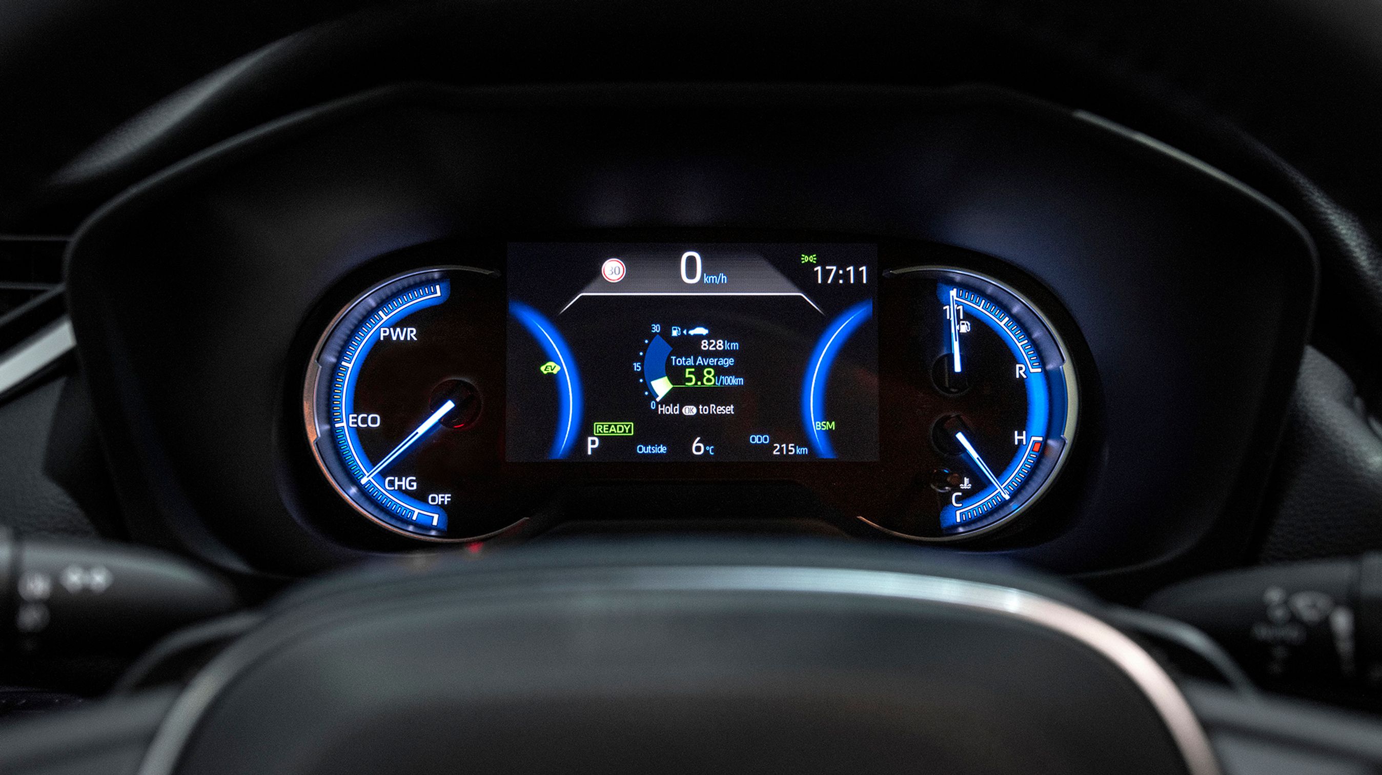 Instrumenthuset har en blanding af analoge instrumenter i siderne og et digitalt i midten. De er ikke perfekt integreret, og det er ikke helt up to date i årgang 2019.