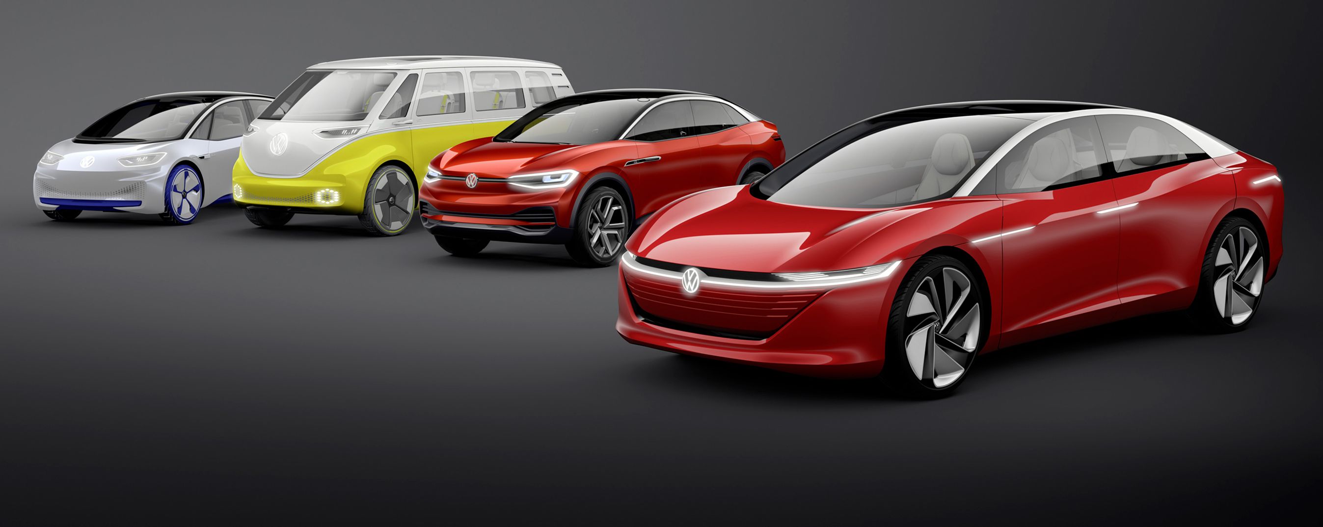 Fire af VWs kommende elbiler.