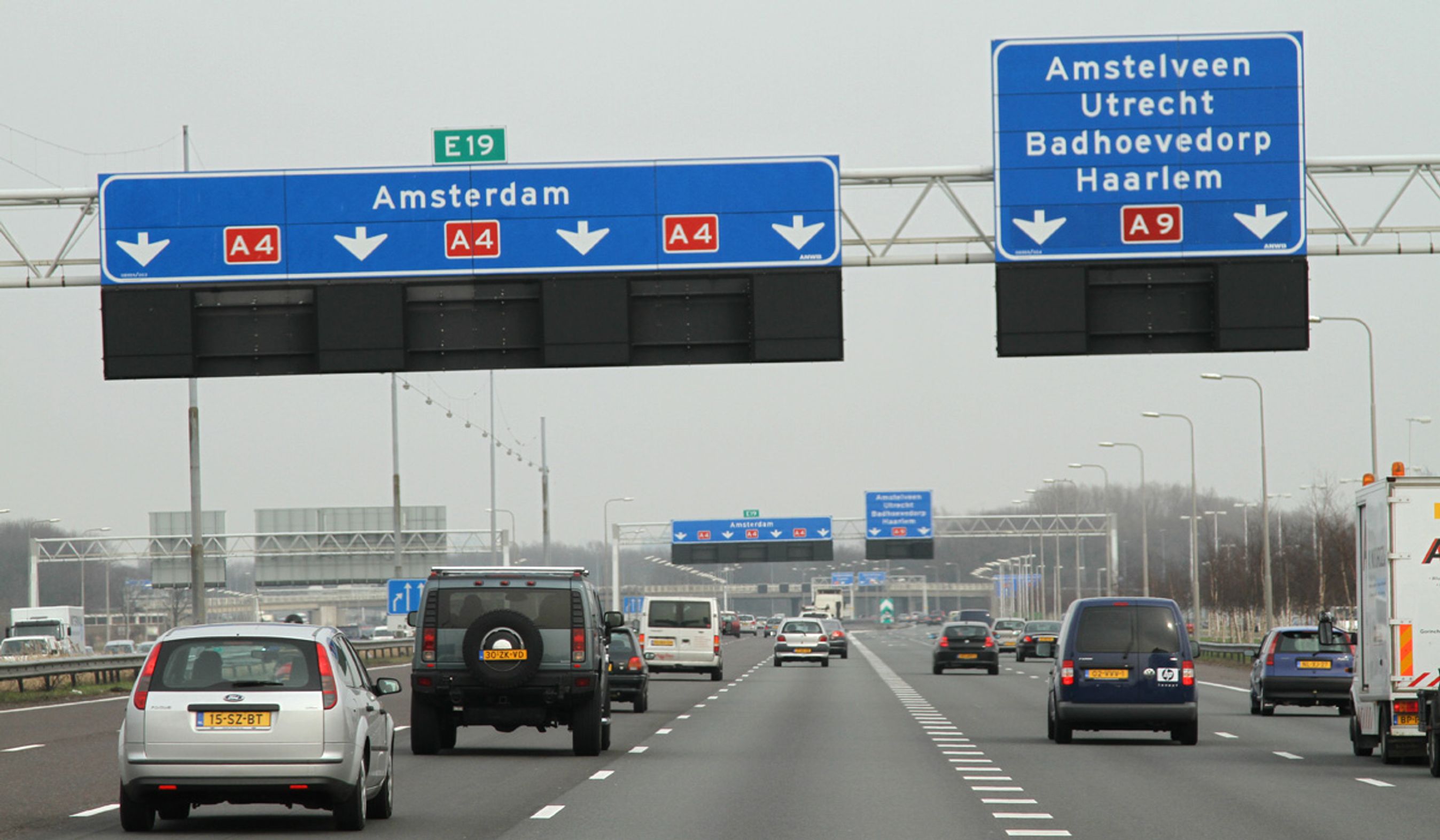 A4 i Holland er blandt de motorveje, der har fået strækningskontrol af hastigheden.