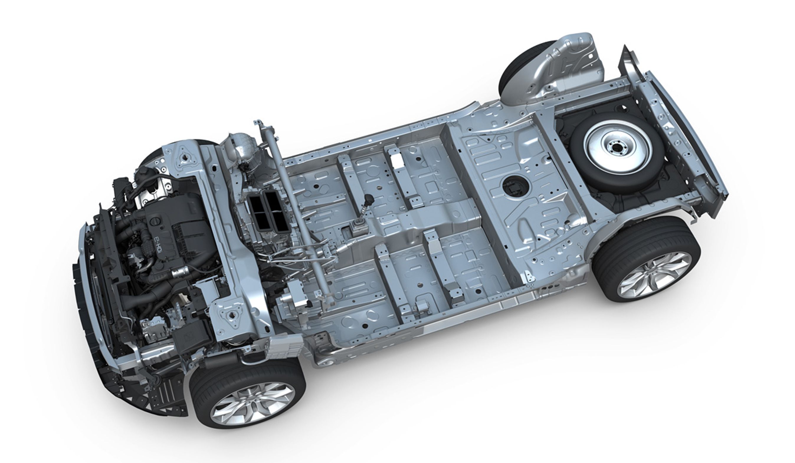 Den nye EMP2-platform, som den ser ud til Citroën C4 Picasso.