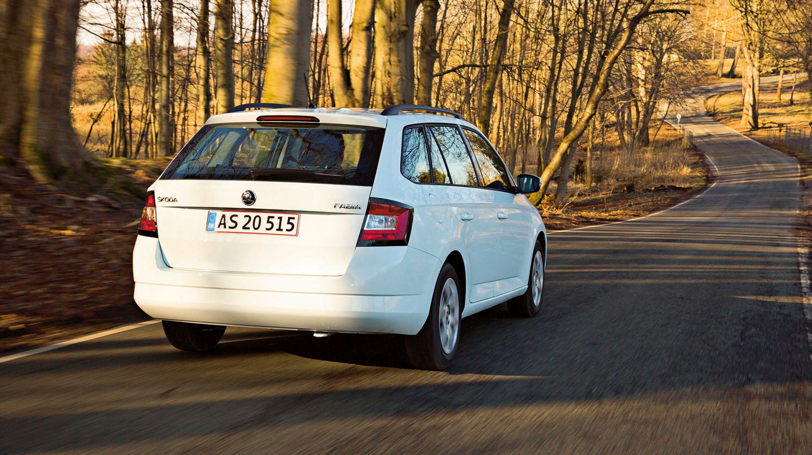 Skoda Fabia har fået et flot, skarpt design. Langsgående tagræling i sort er standard i alle udstyrsversioner.