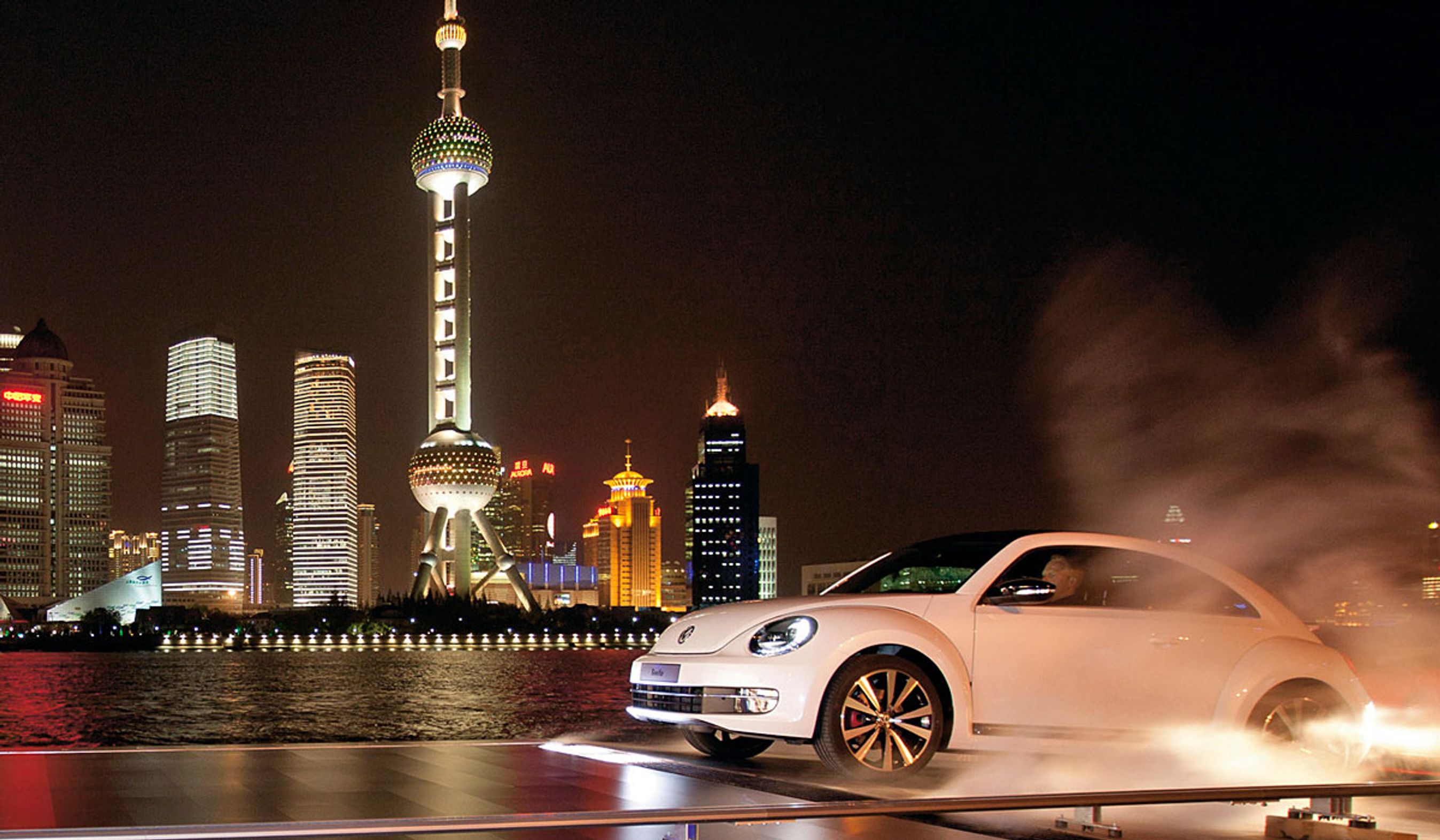 VW The Beetle blev først præsenteret i Shanghai i Kina.