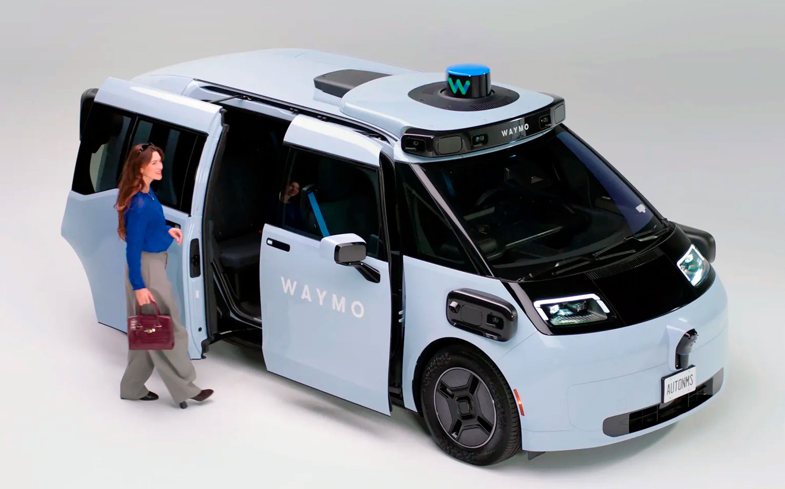 Lyseblå Waymo Ojai.