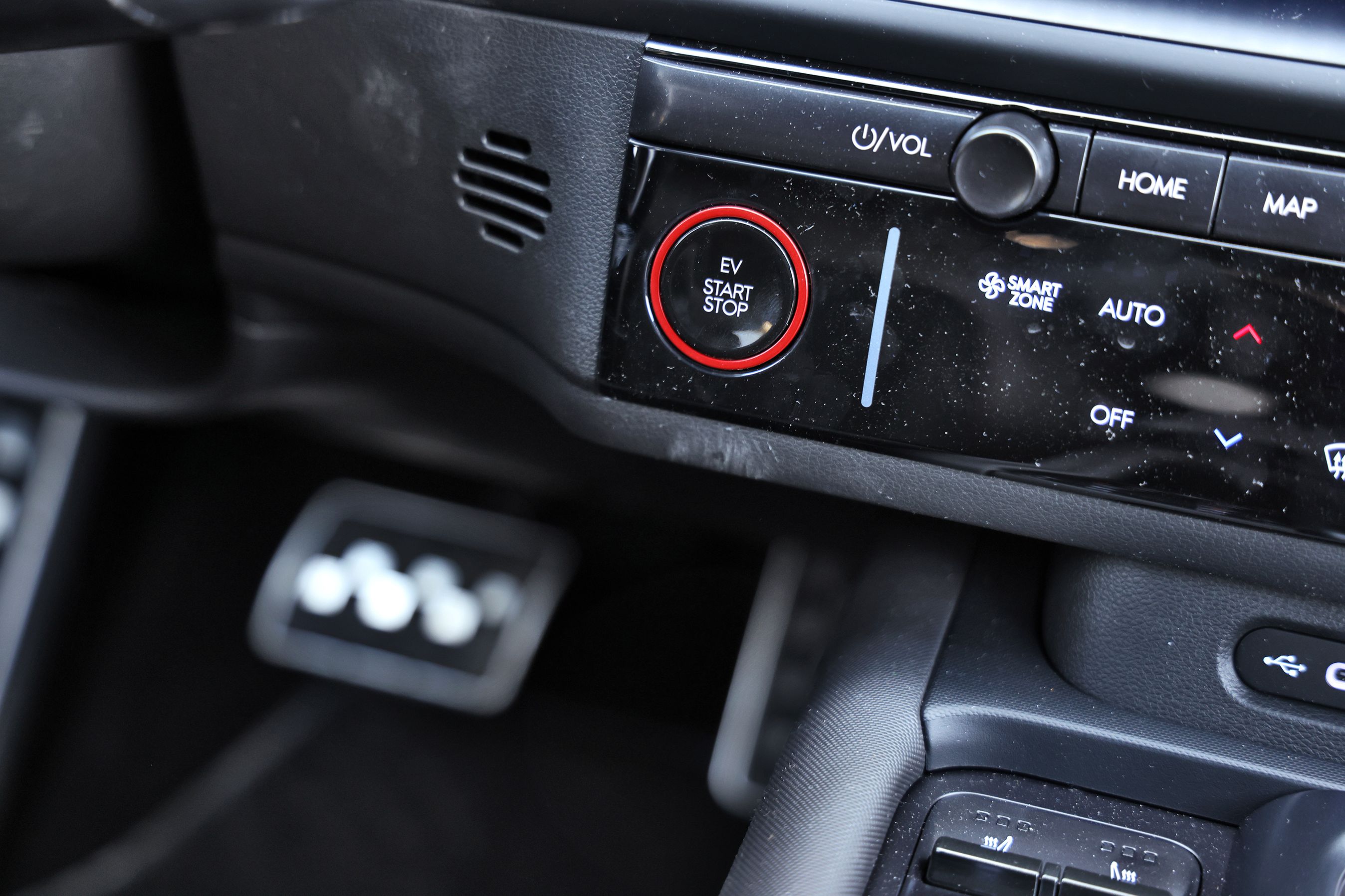 Start/stop-knap i en Hyundai Ioniq 6