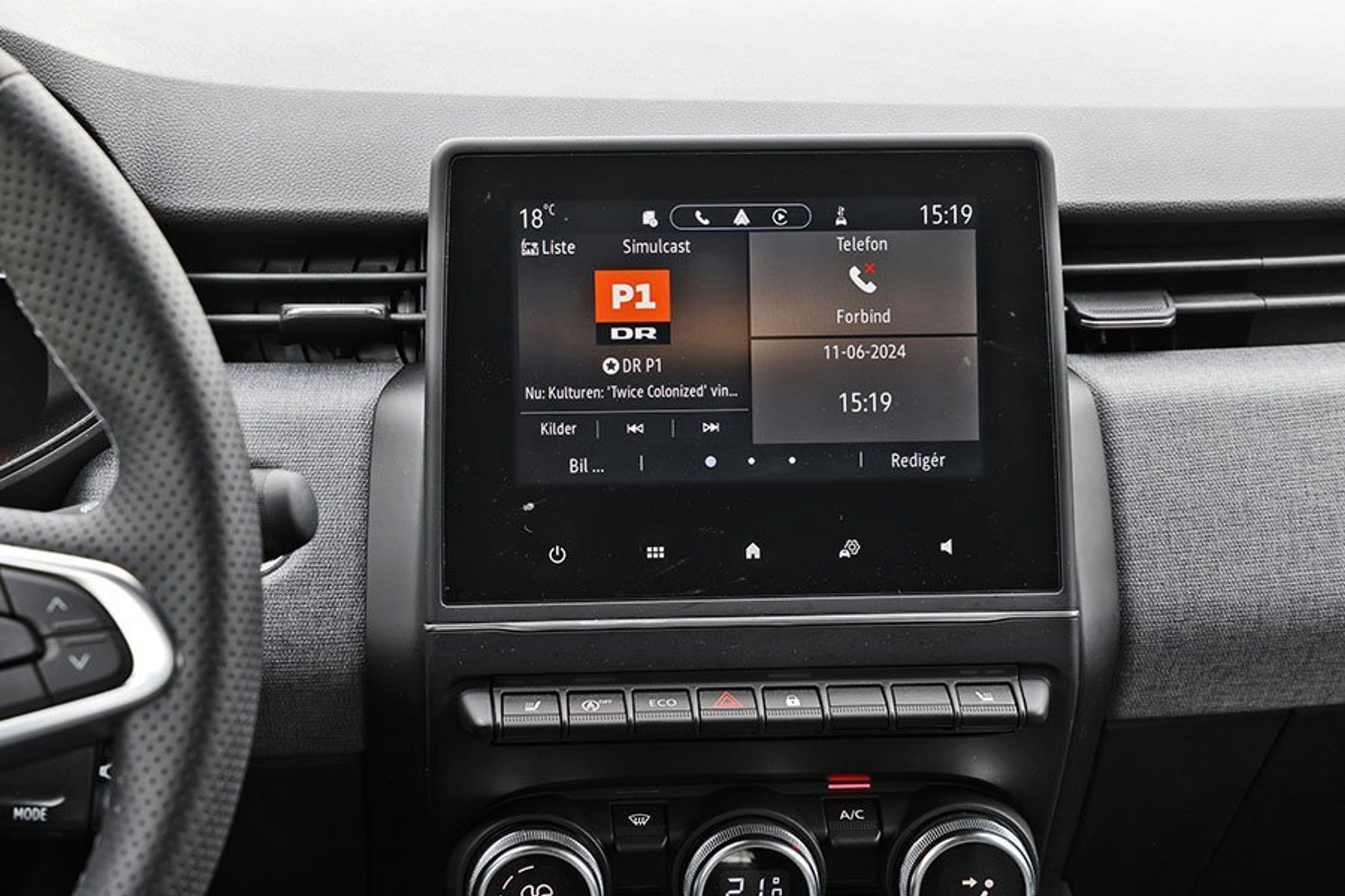 Stor skærm i Renault Clio