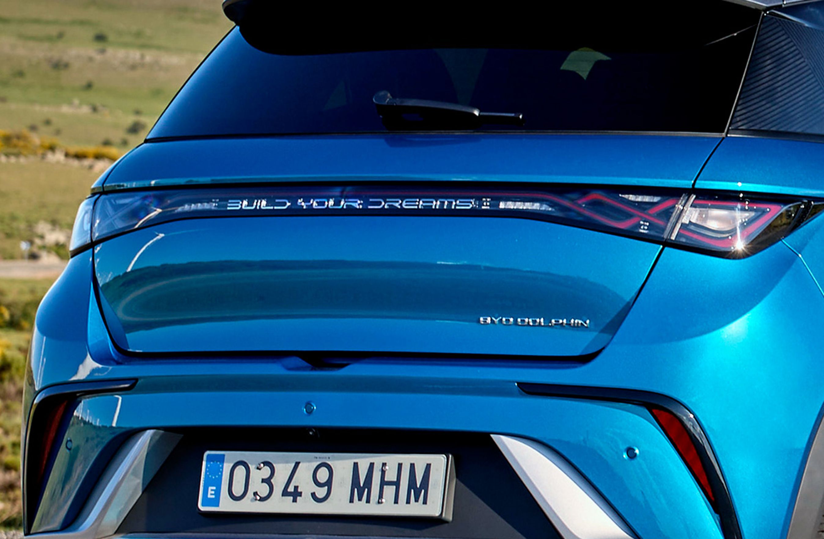 Dolphin har mærkenavnet BUILD YOUR DREAMS skrevet helt ud på tværs af bagklappen.