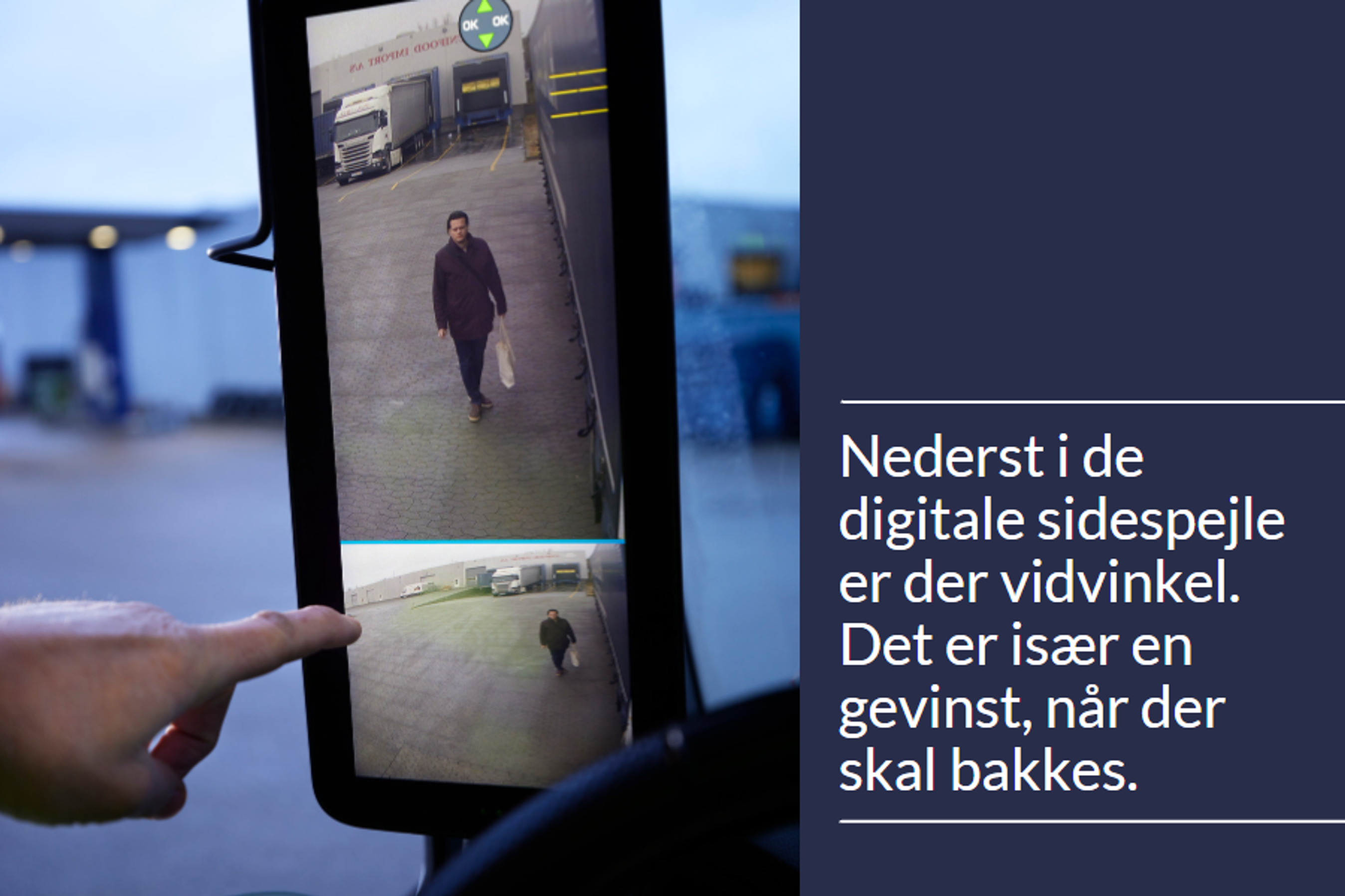 Det digitale sidespejl med vidvinkel