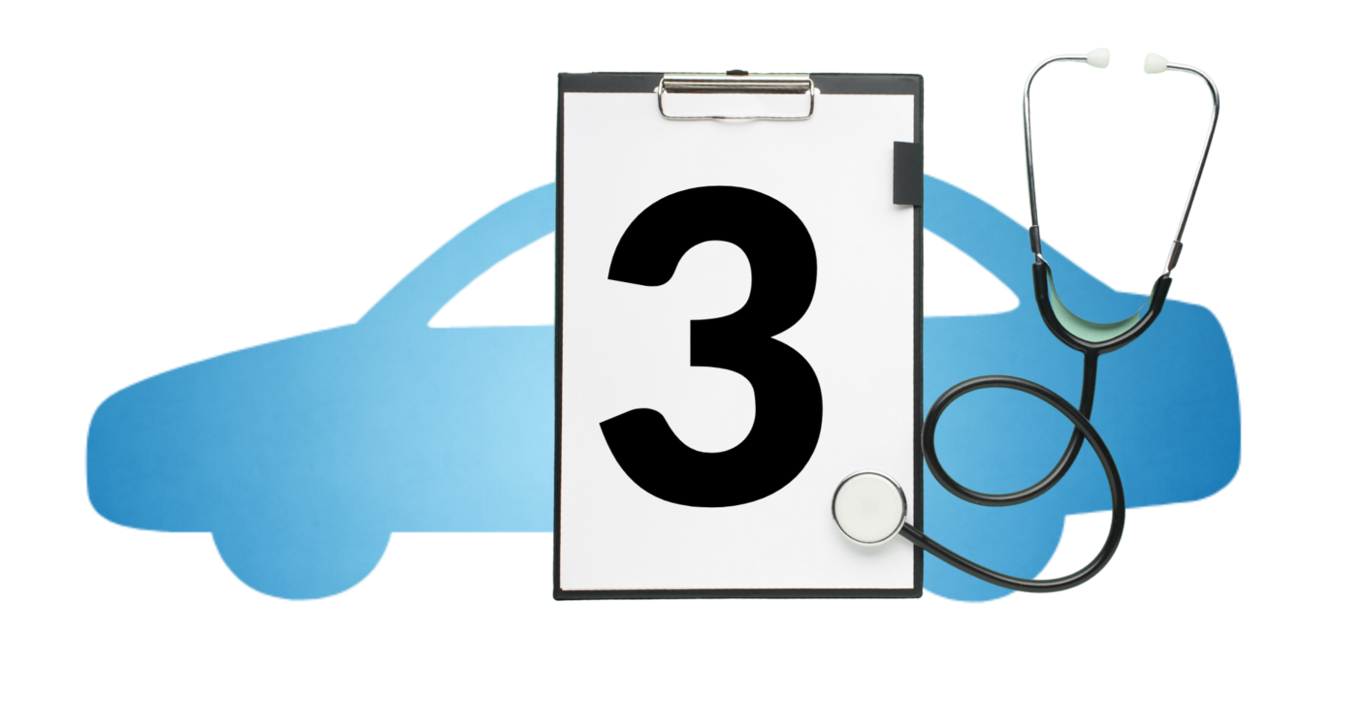 Illustration med bil og nummerering