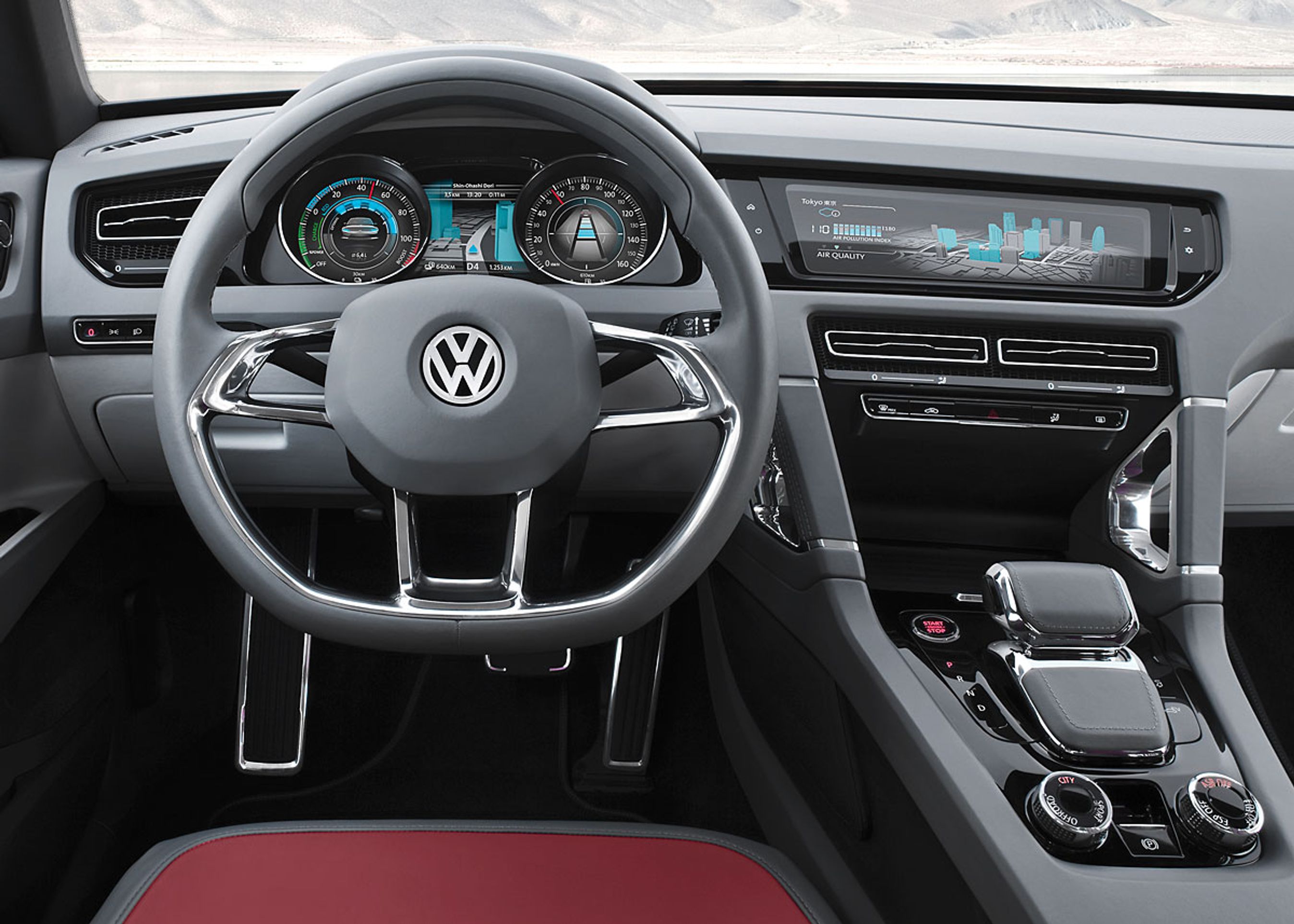 Førerpladsen ser væsentlig mere realistisk ud, end man ofte ser på konceptbiler. Det skyldes, at bilen og kabinen er alvorlig ment.