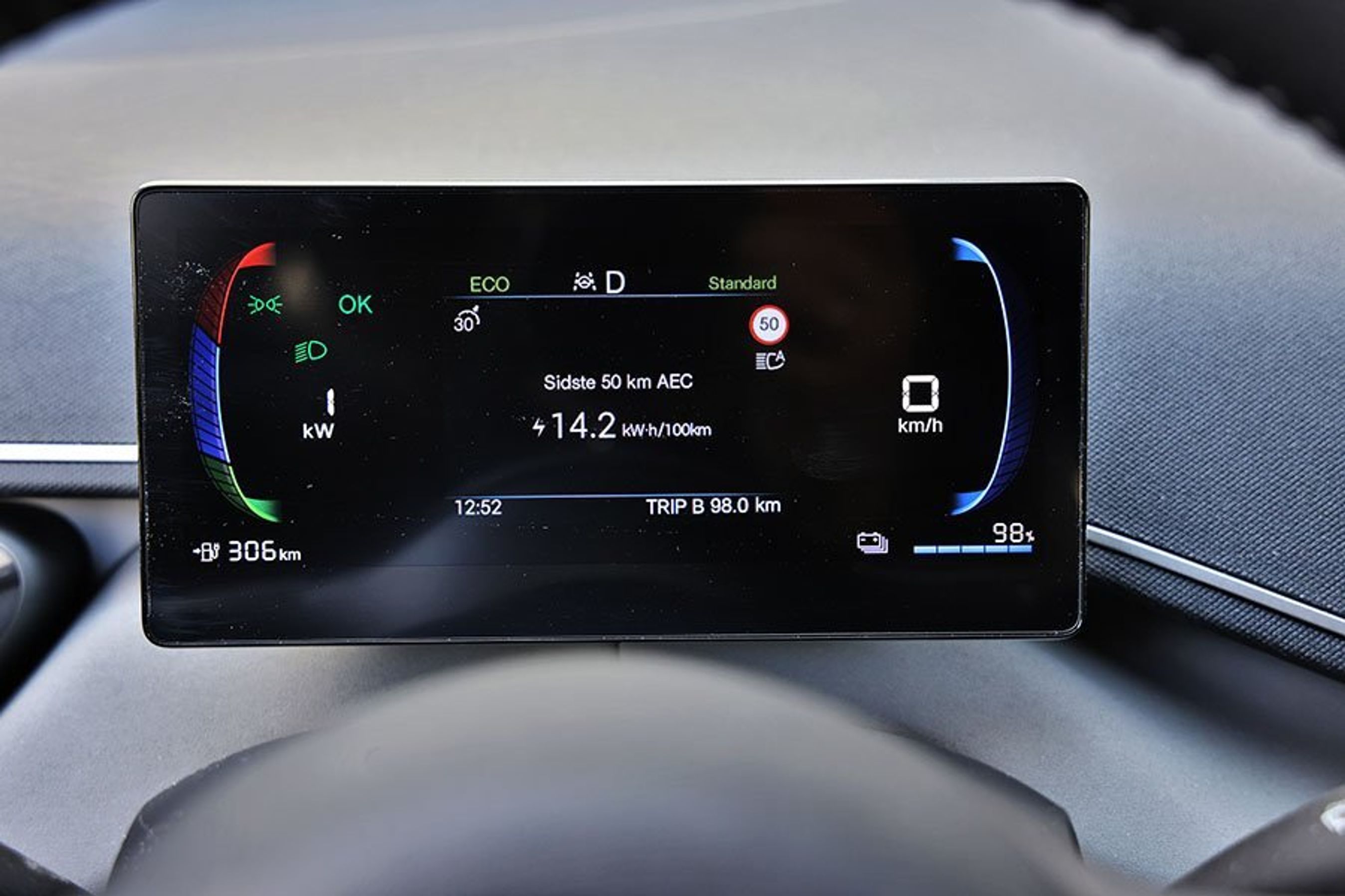 Instrumenthus i en BYD Dolphin Surf