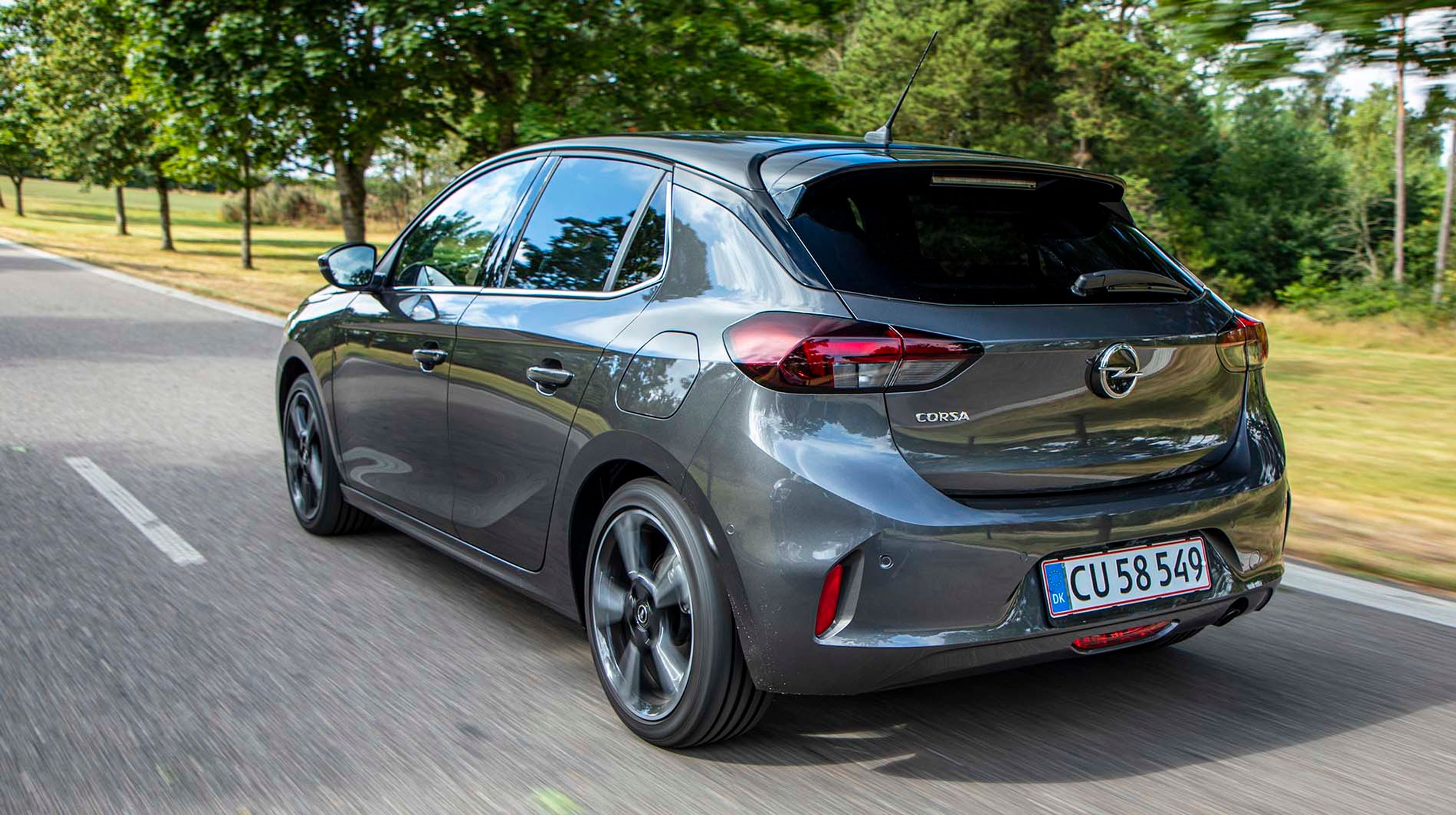 Opel Corsa fås kun i denne ene karrosseriudgave med fire sidedøre og en stor bagklap.