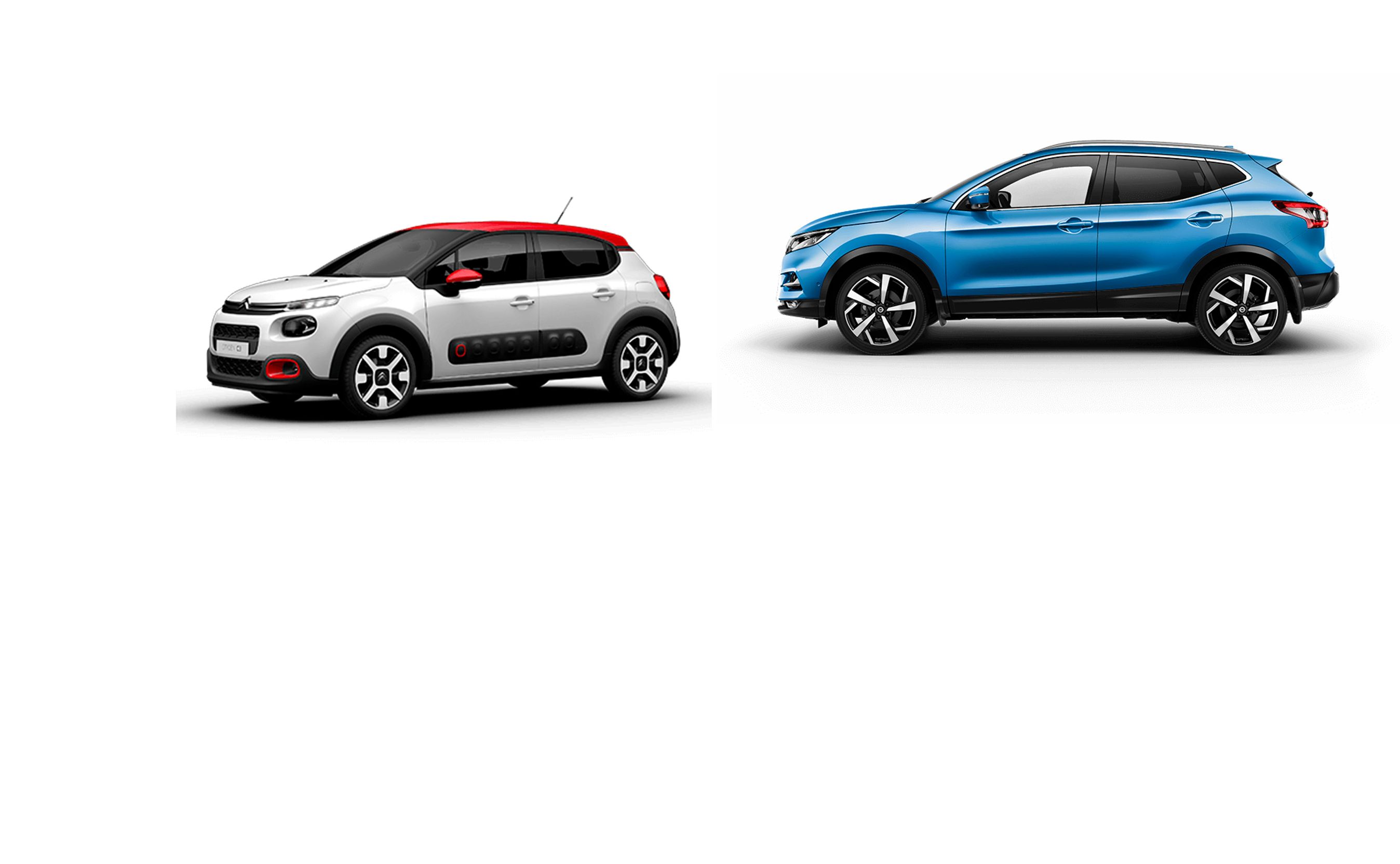 Citroën C3 og Nissan Qashqai dyster om at blive mest solgt i 2019.