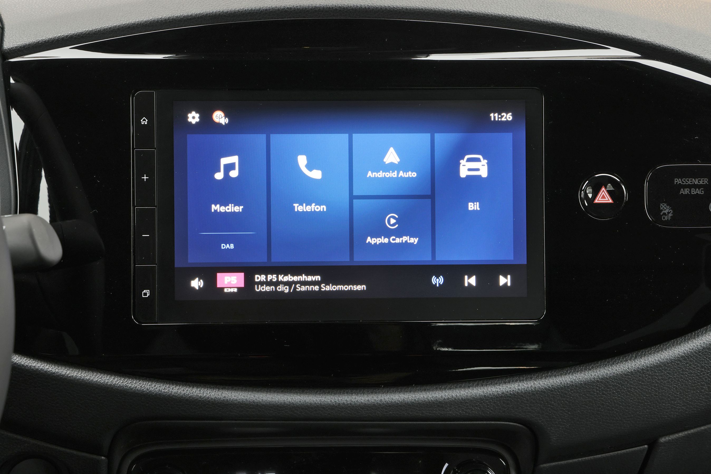 Stor skærm i en Toyota Aygo X