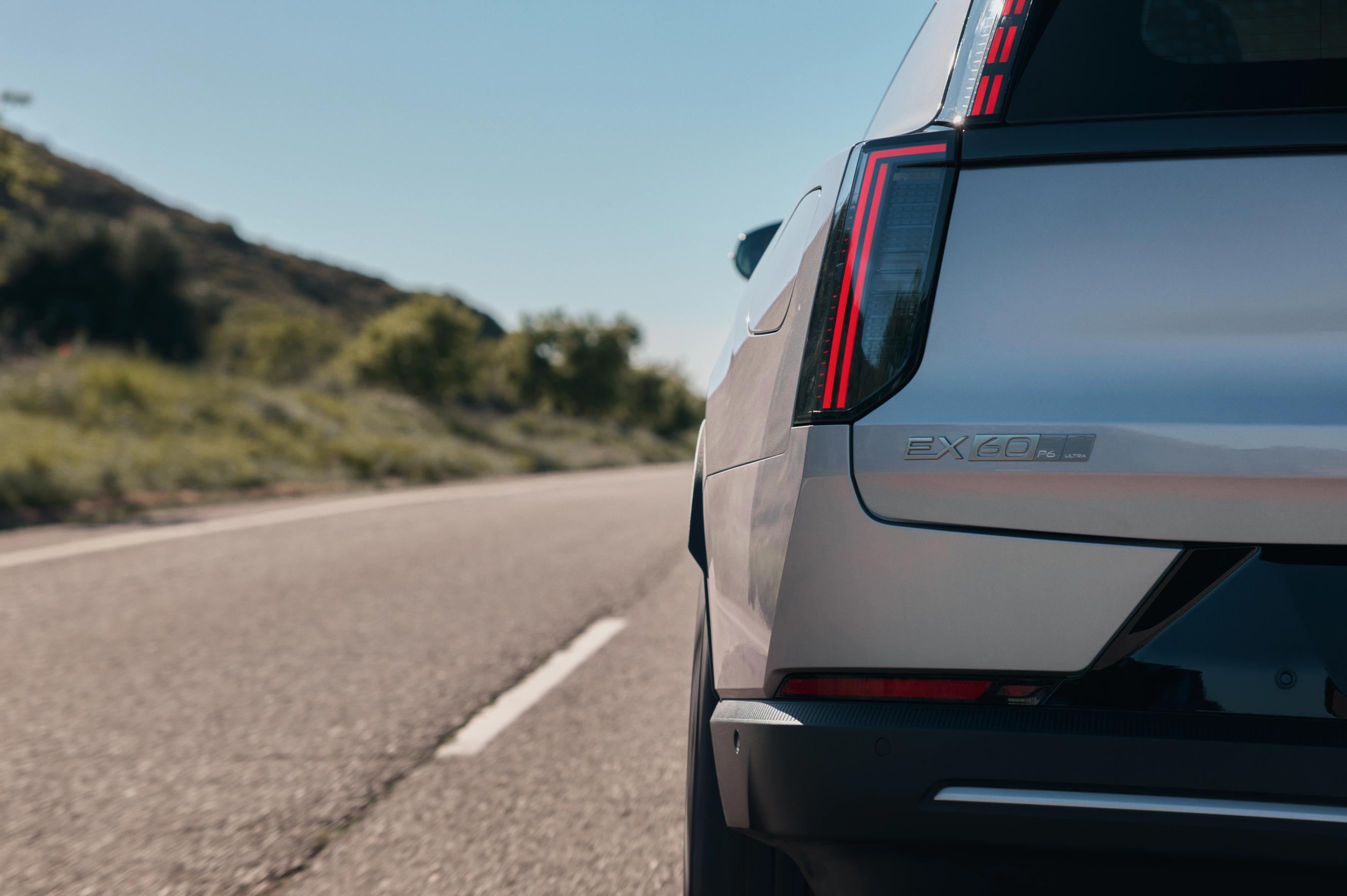 Baglygte på en Volvo EX60