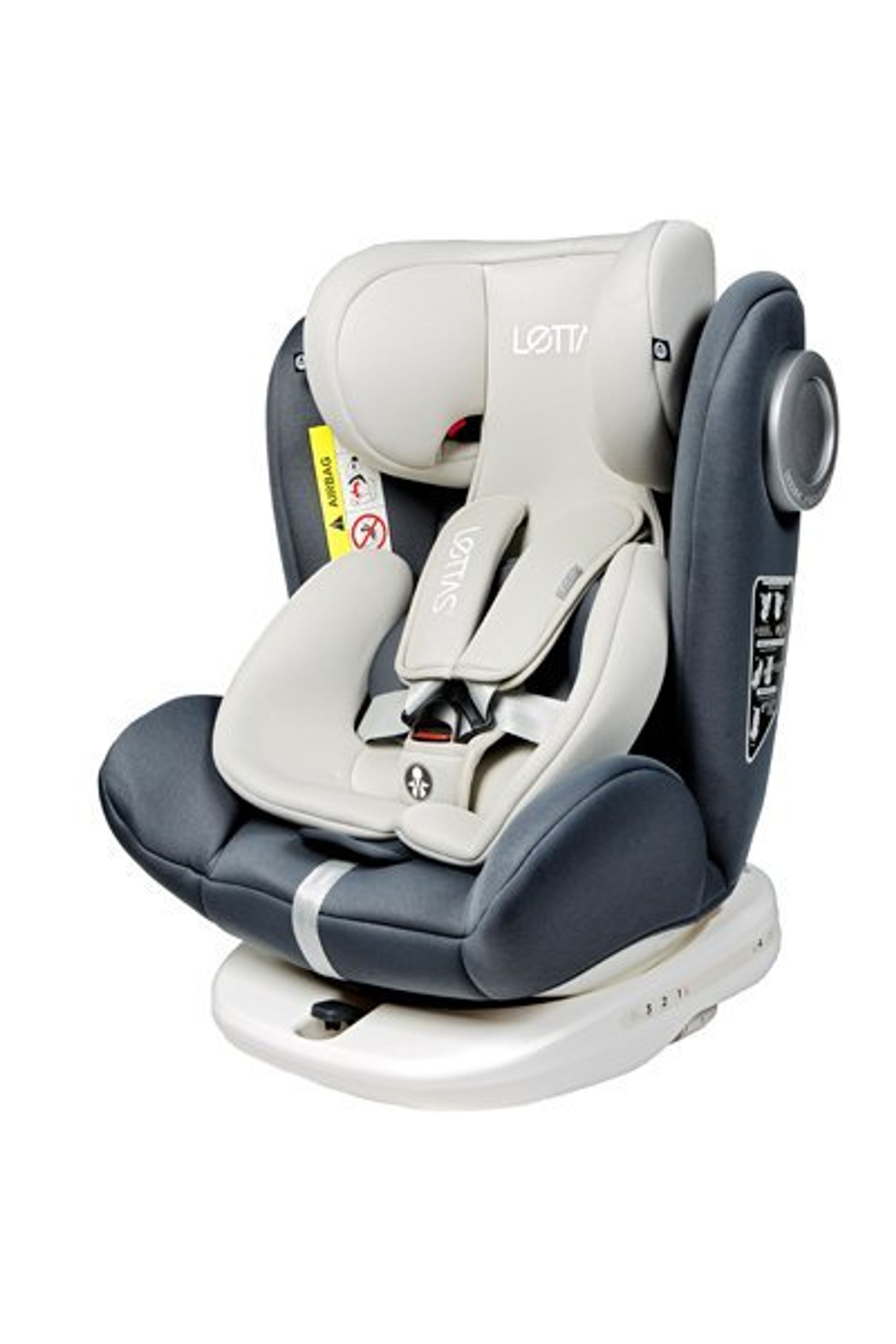 Billede af den testede autostol. 