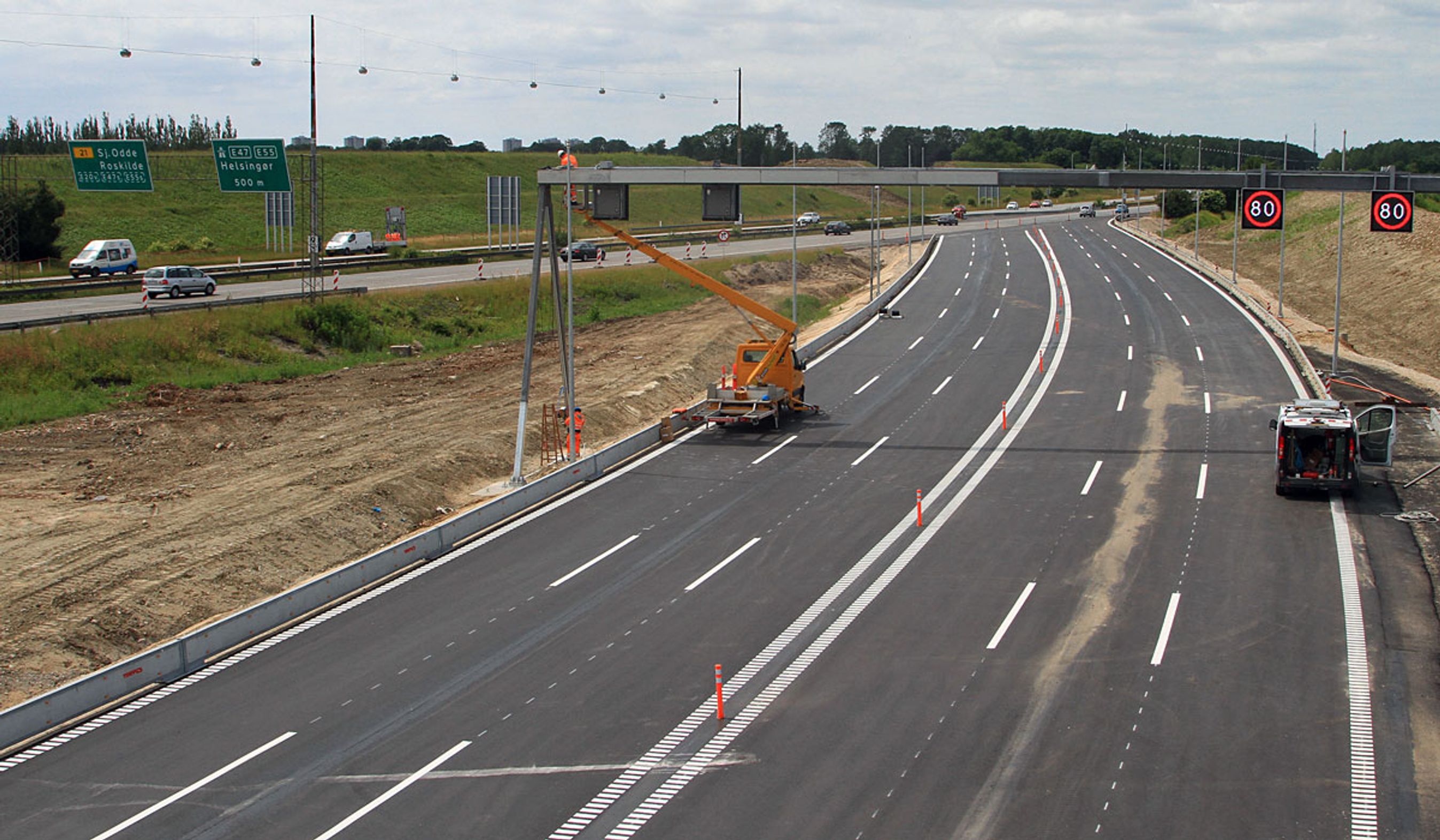 Den midlertidige motorvej.