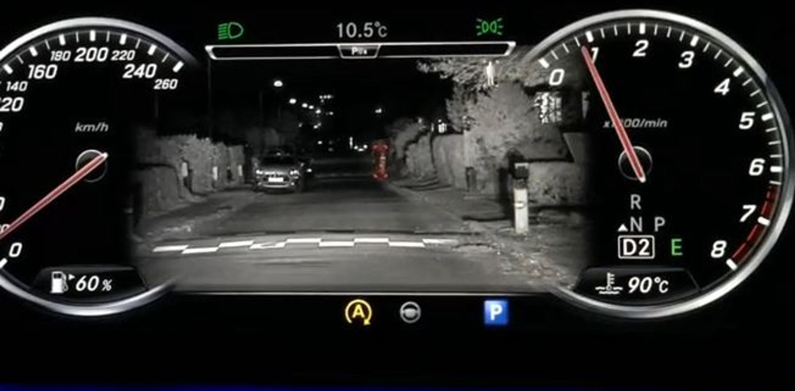 De røde markeringer viser fodgængerne.