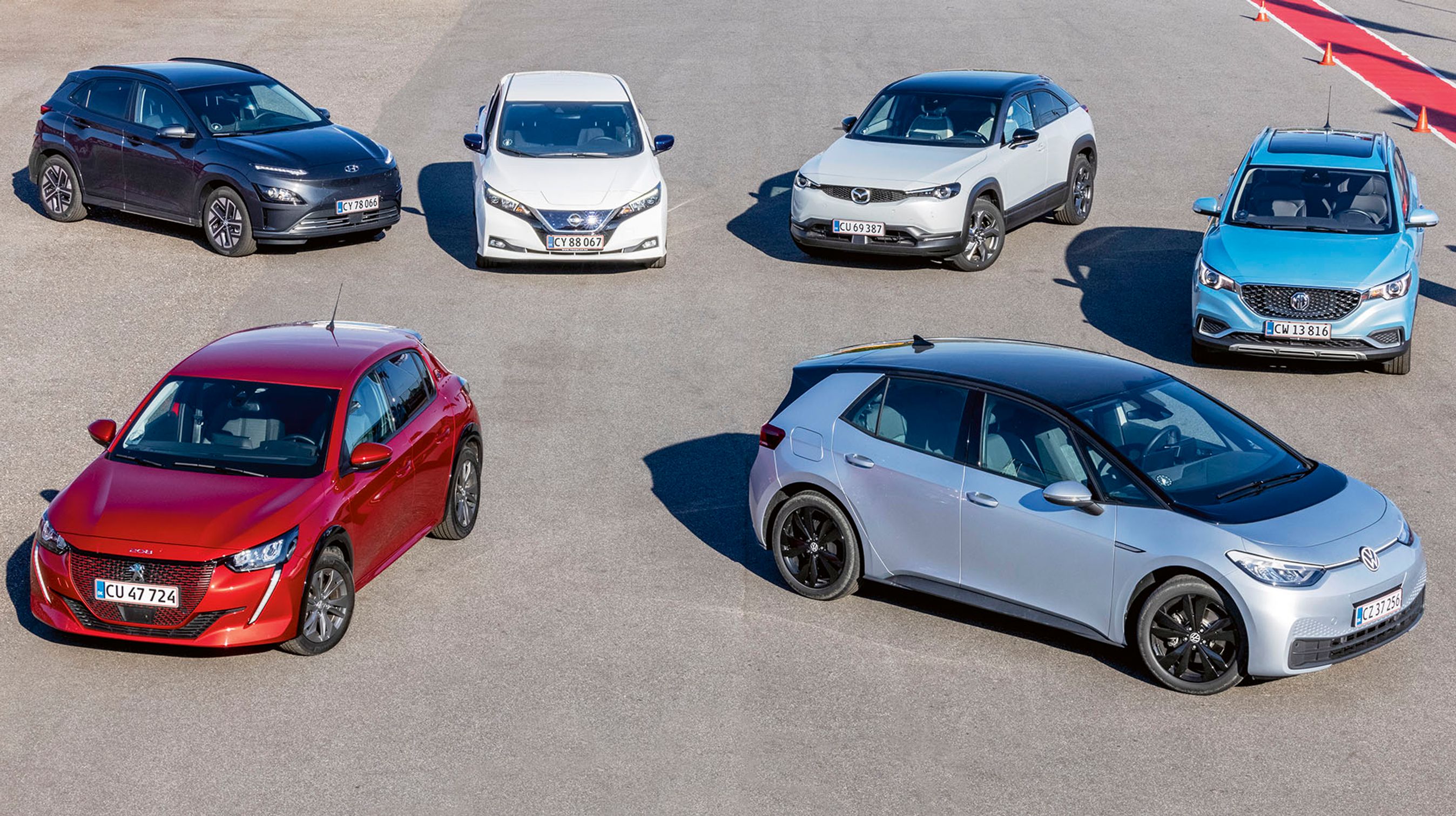 Test af 6 billige elbiler