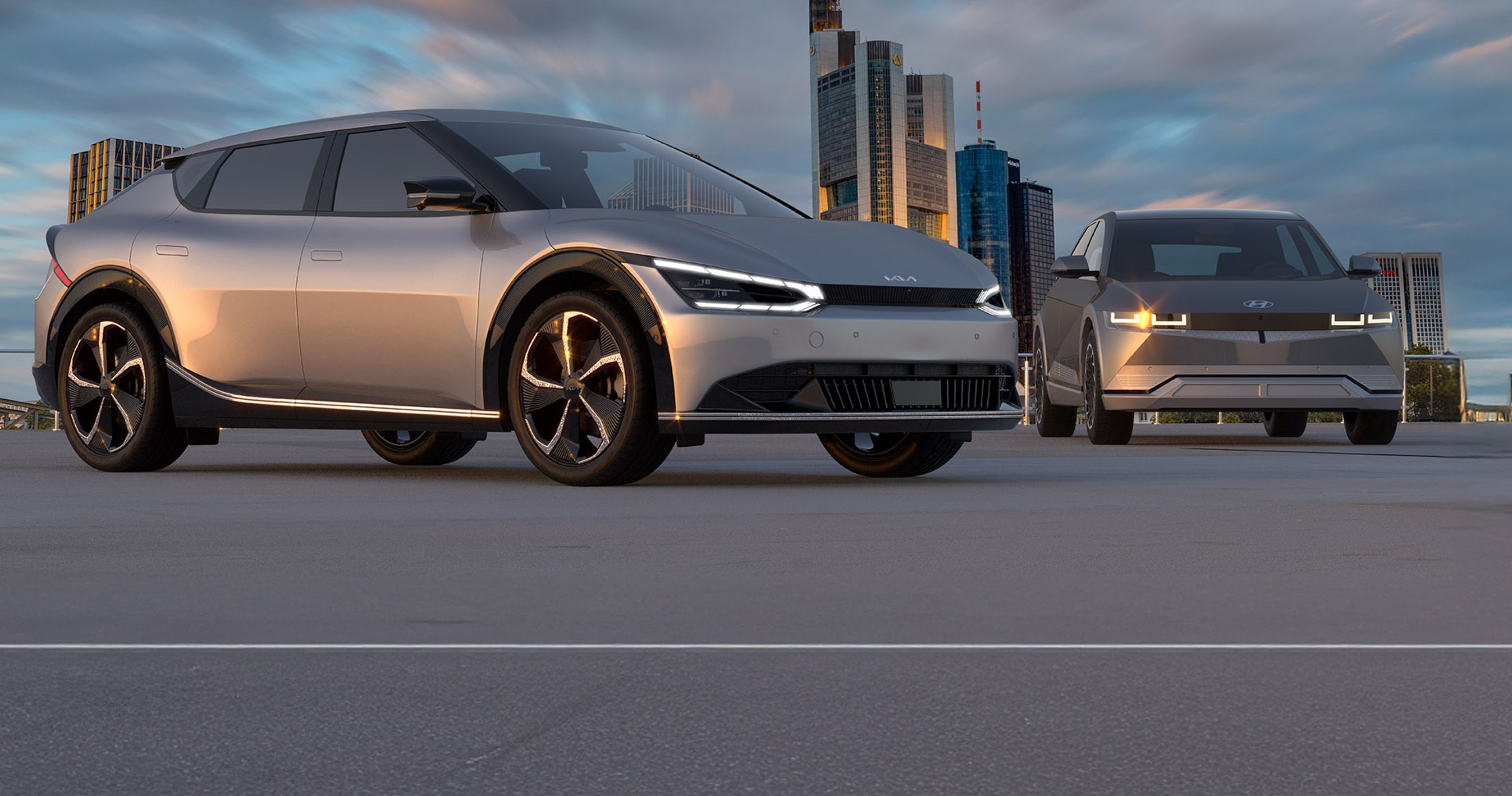 Kia EV6 og Hyundai Ioniq 5 samlet