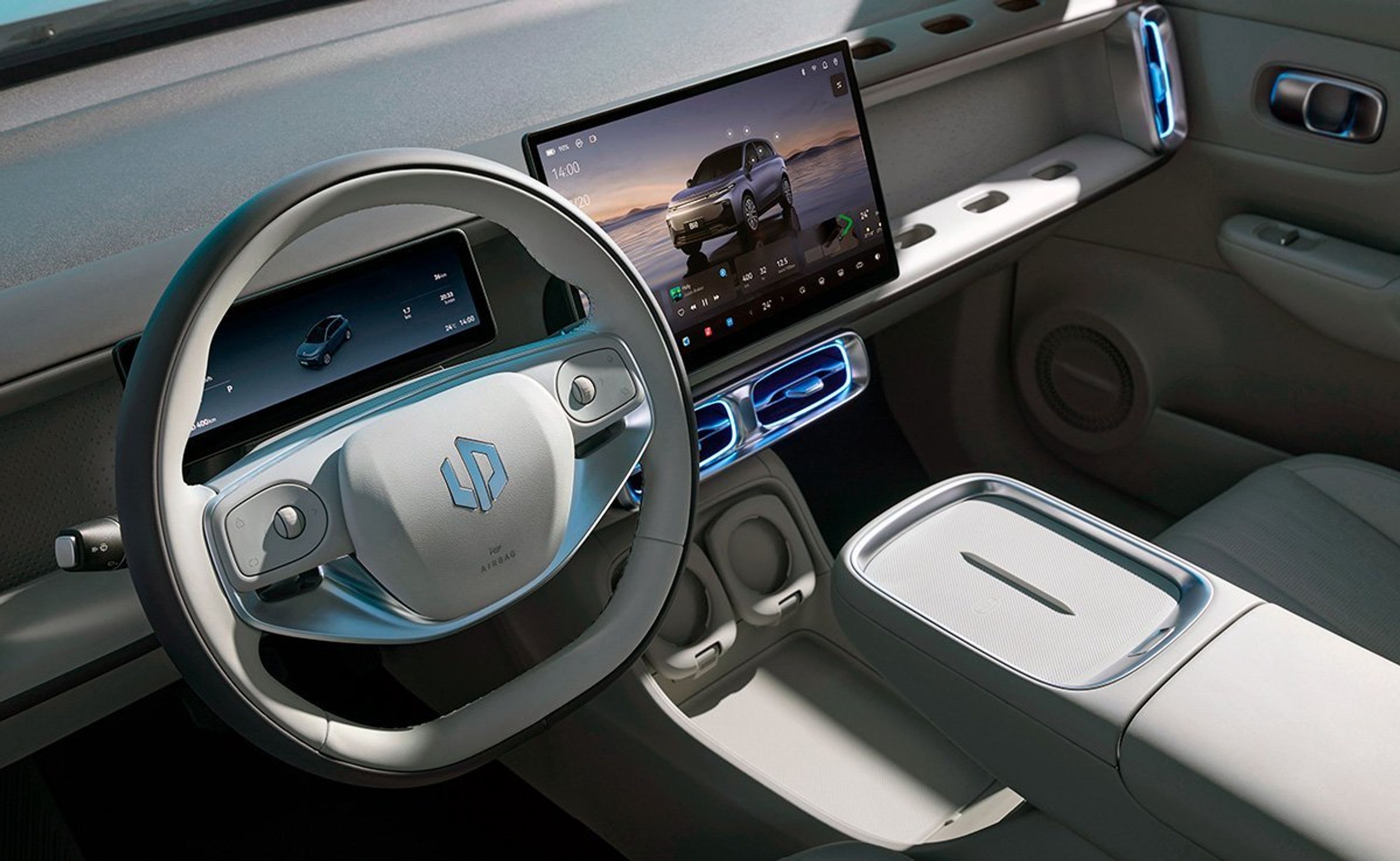 Førerpladsen i Leapmotor B10